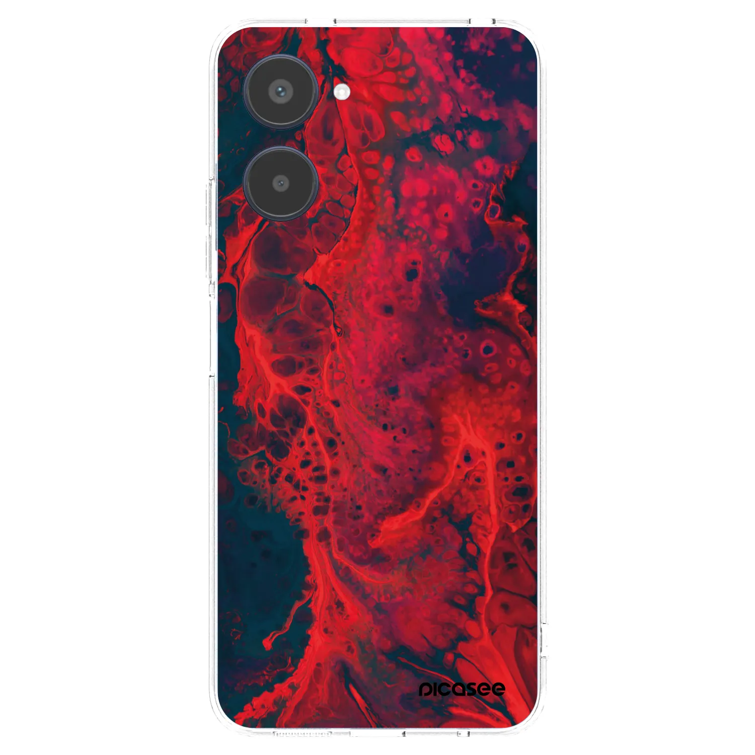 Picasee silikónový prehľadný obal pre Realme 10 4G - Organic red