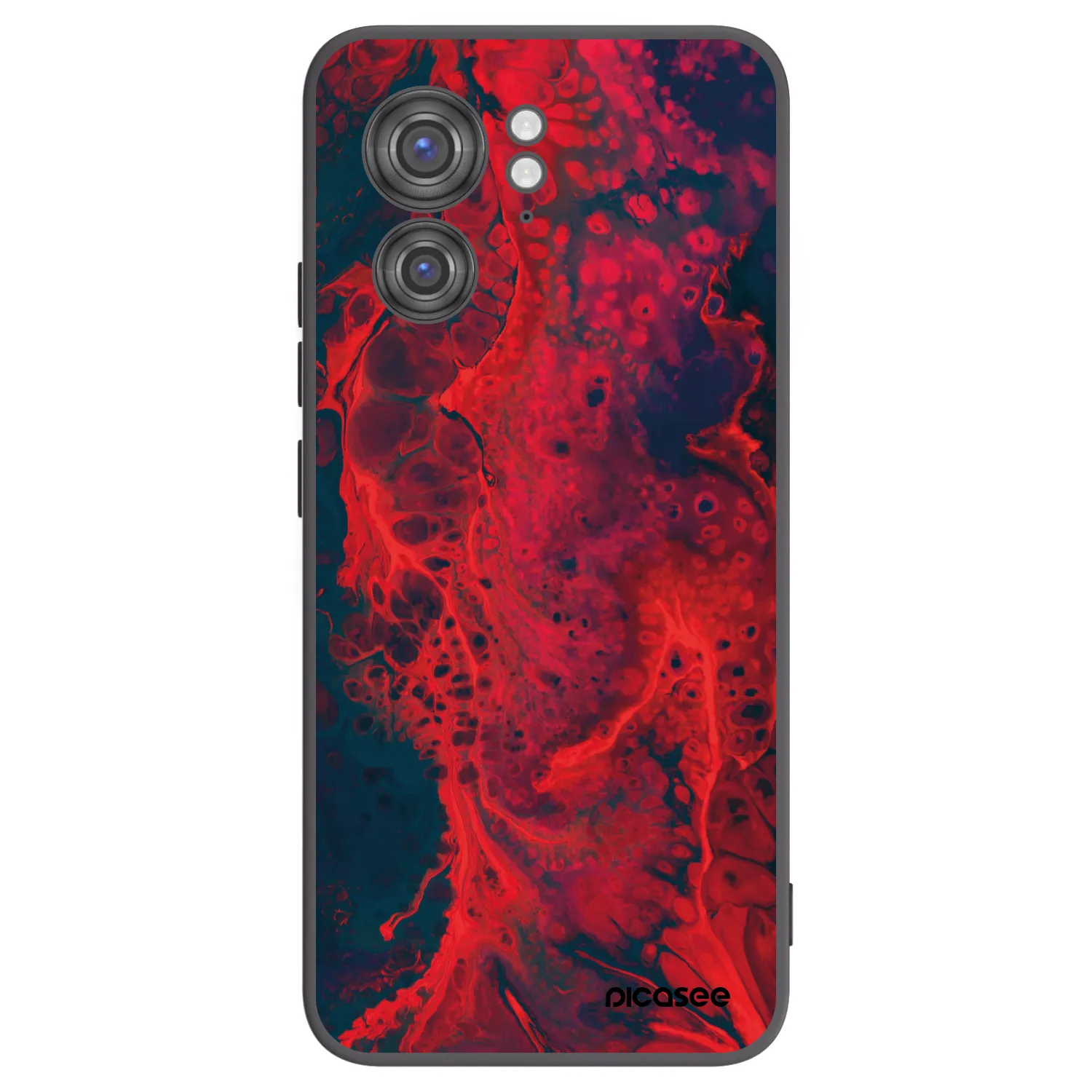 Picasee silikónový čierny obal pre Motorola Edge 40 - Organic red