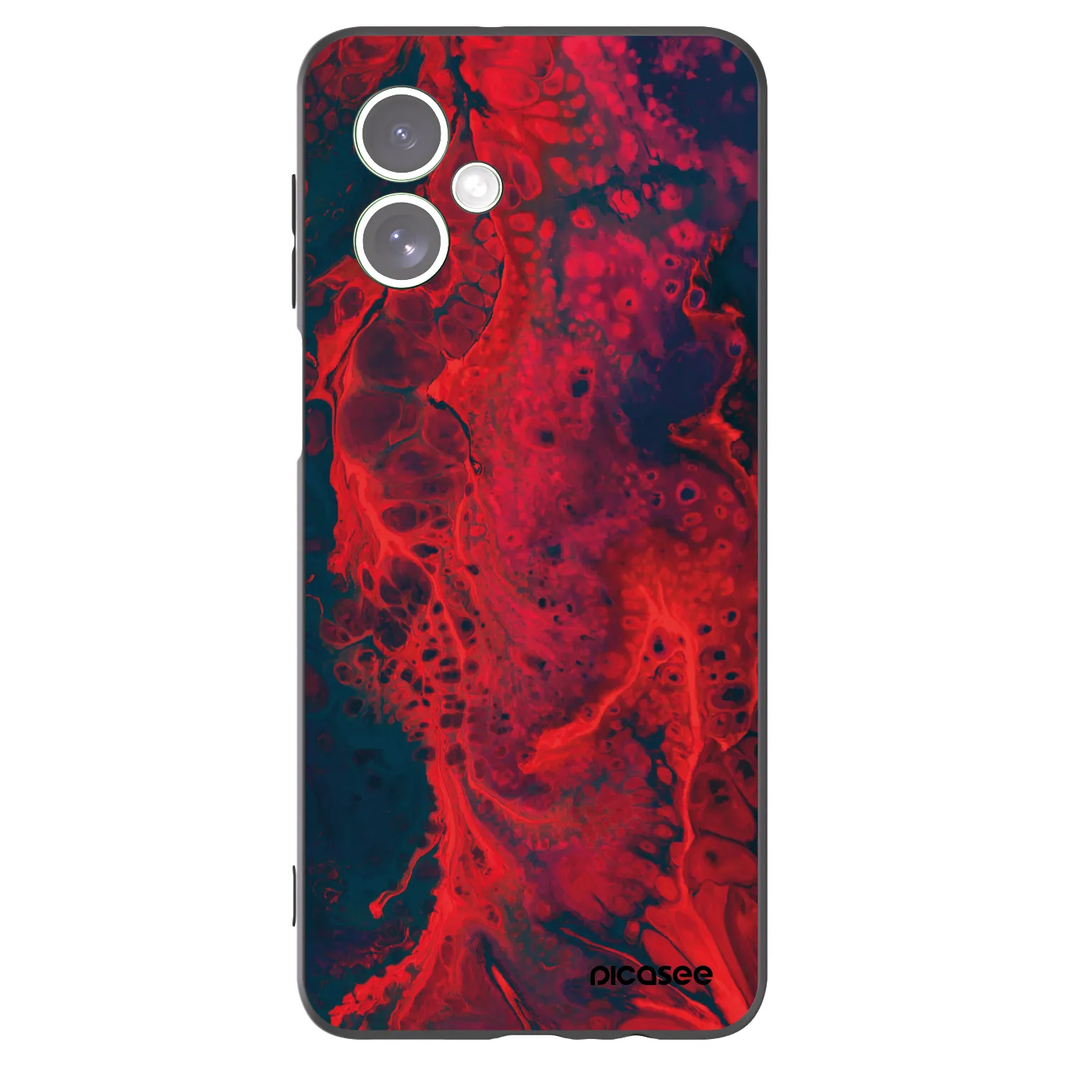 Silikónový čierny obal pre Motorola Moto G54 5G - Organic red