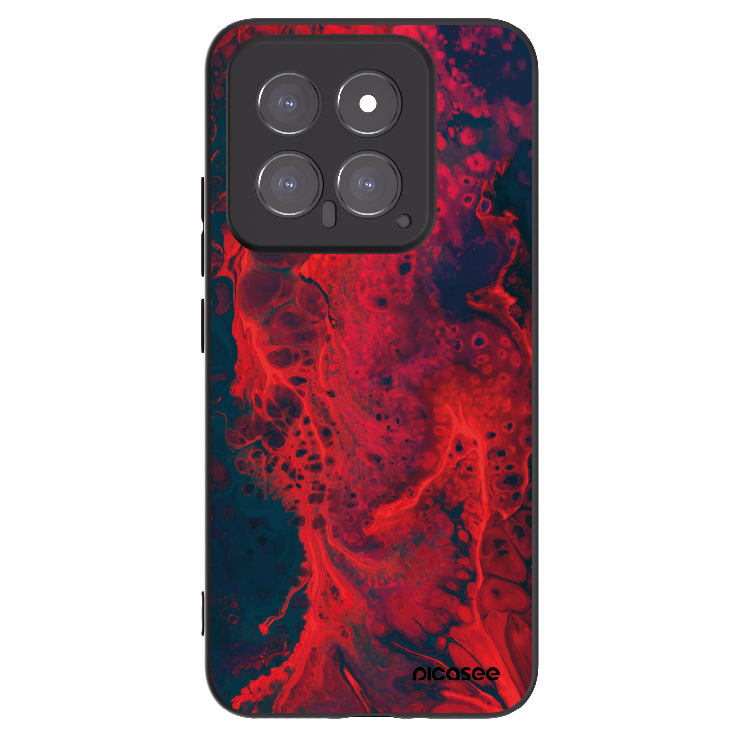 Picasee silikónový čierny obal pre Xiaomi 14 - Organic red