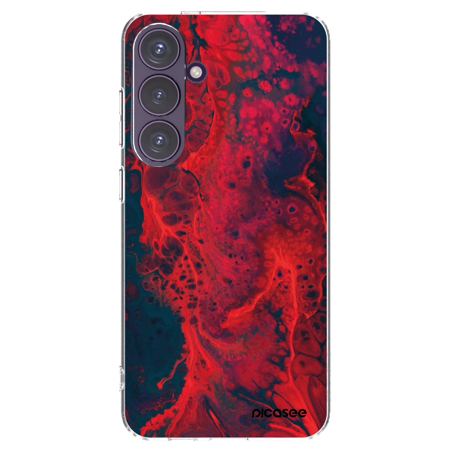 Picasee silikónový prehľadný obal pre Samsung Galaxy S24+ S926B 5G - Organic red