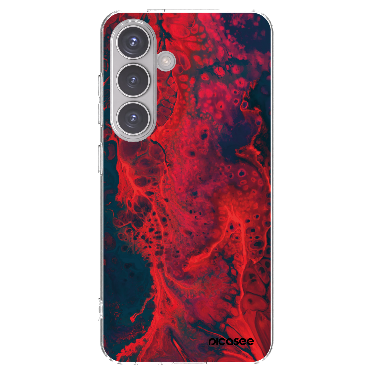Picasee silikónový prehľadný obal pre Samsung Galaxy S24 S921B 5G - Organic red