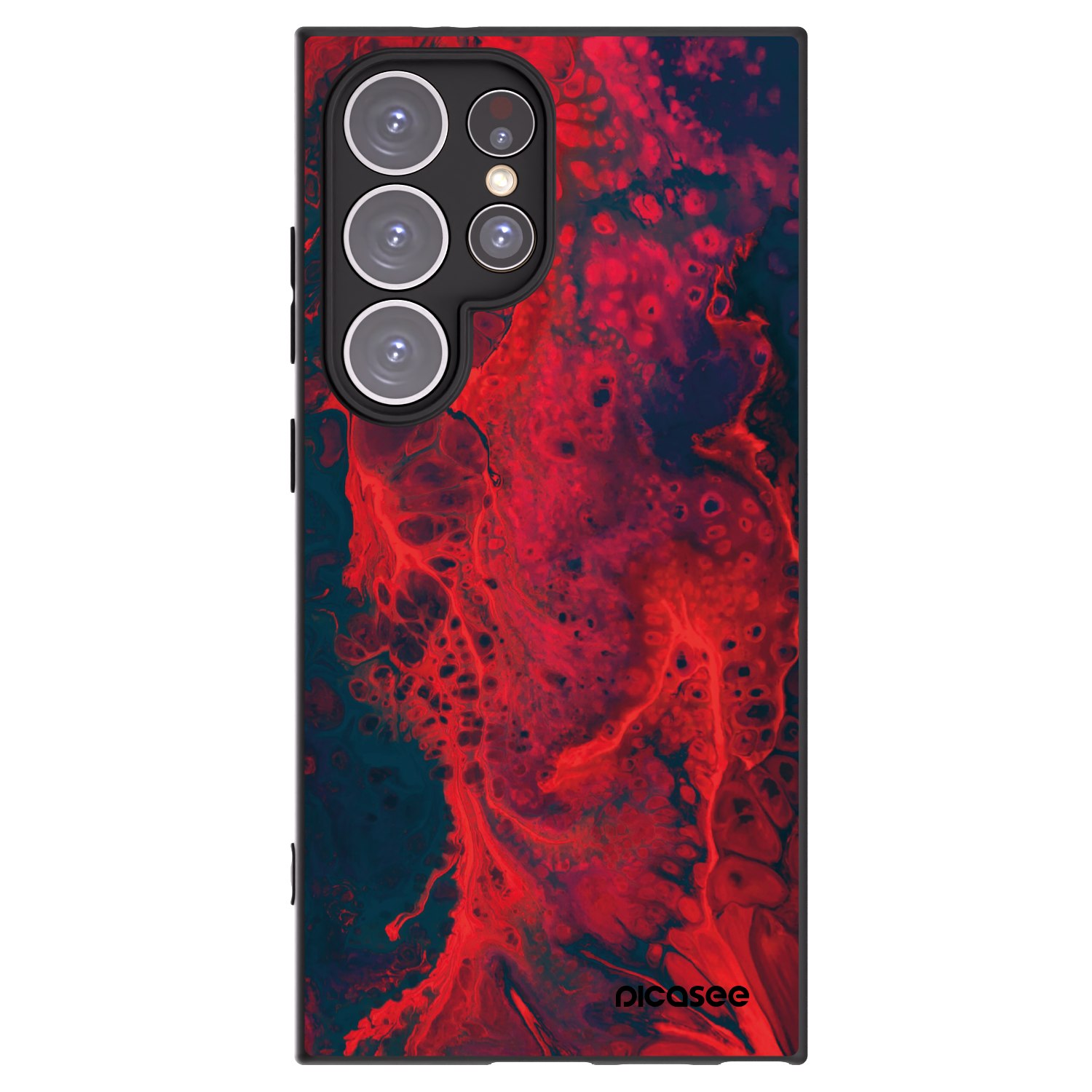 Picasee silikónový čierny obal pre Samsung Galaxy S24 Ultra S928B 5G - Organic red