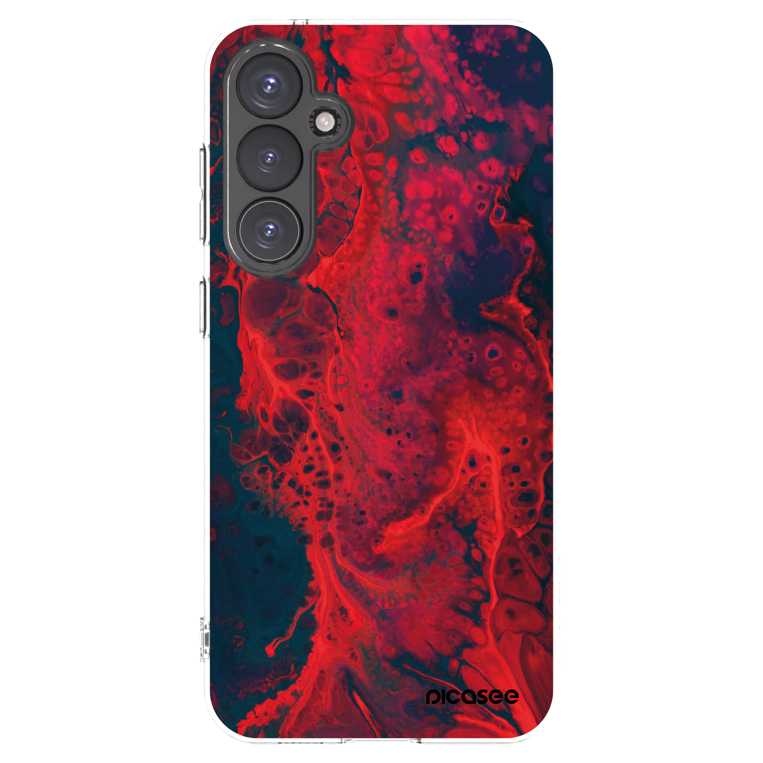 Picasee silikónový prehľadný obal pre Samsung Galaxy S23 FE S711B - Organic red