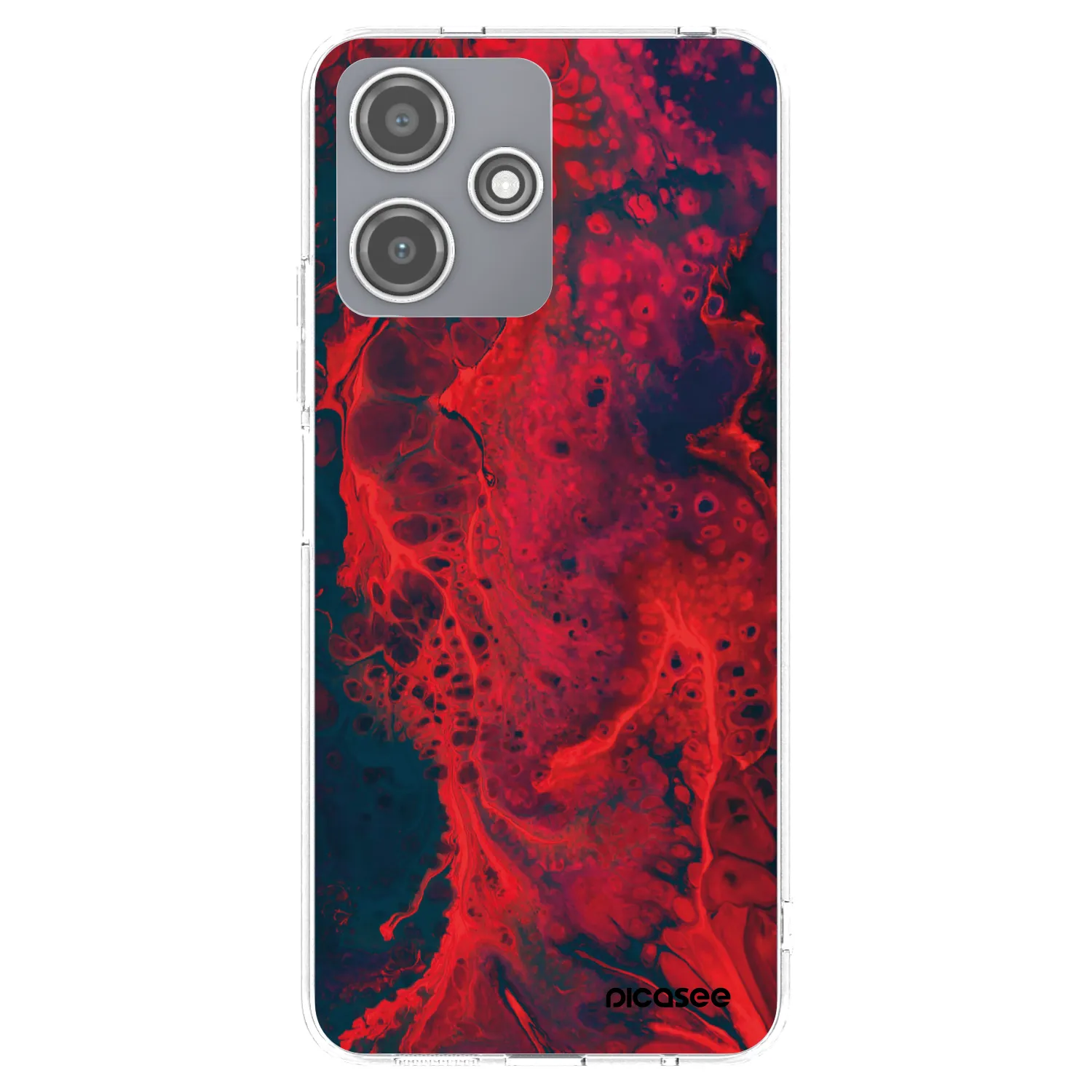 Picasee silikónový prehľadný obal pre Xiaomi Redmi 12 5G - Organic red