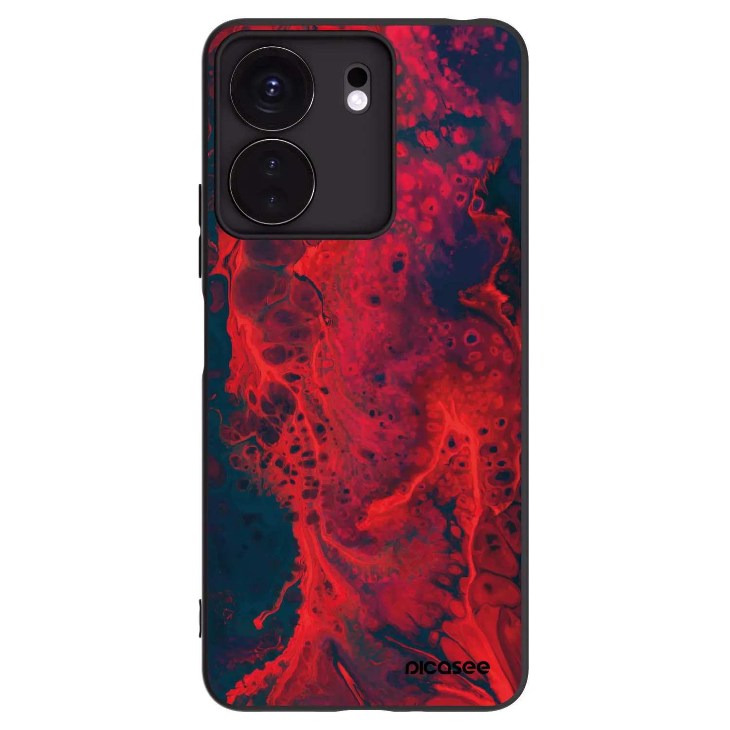 Silikónový čierny obal pre Xiaomi Redmi 13C 4G - Organic red