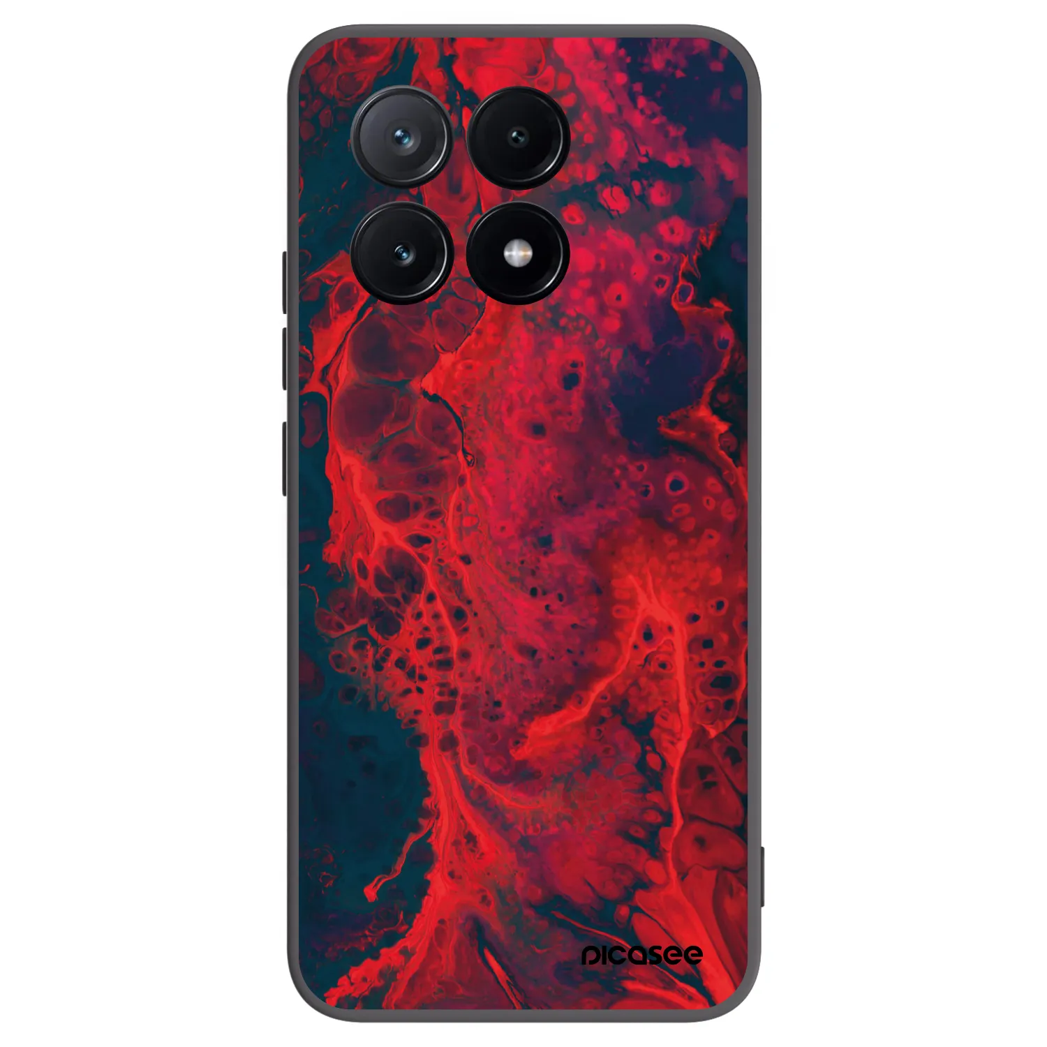 Picasee silikónový čierny obal pre Xiaomi Poco X6 Pro - Organic red