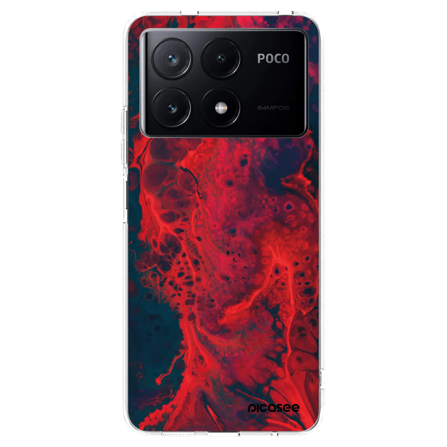 Picasee silikónový prehľadný obal pre Xiaomi Poco X6 Pro - Organic red