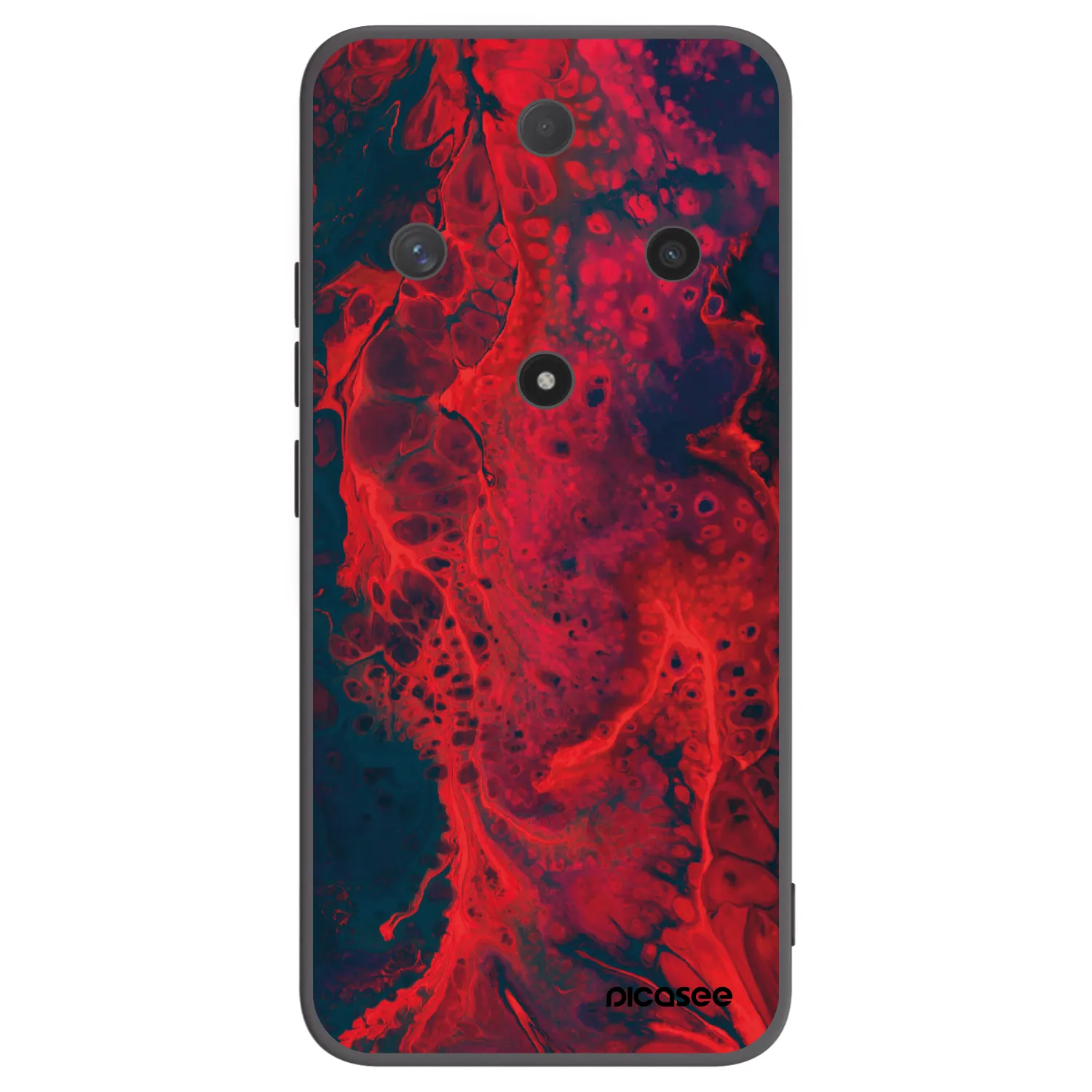 Picasee silikónový čierny obal pre Honor Magic6 Lite 5G - Organic red