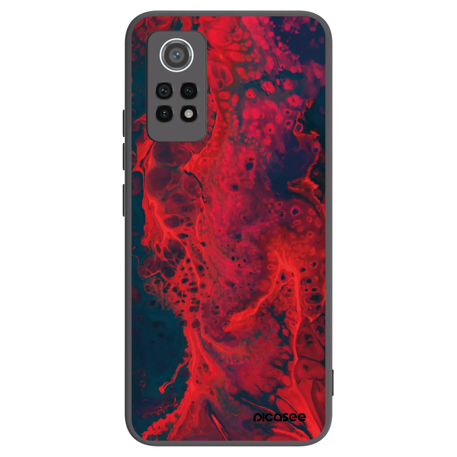 Picasee silikónový čierny obal pre Xiaomi Redmi Note 12 Pro 4G - Organic red