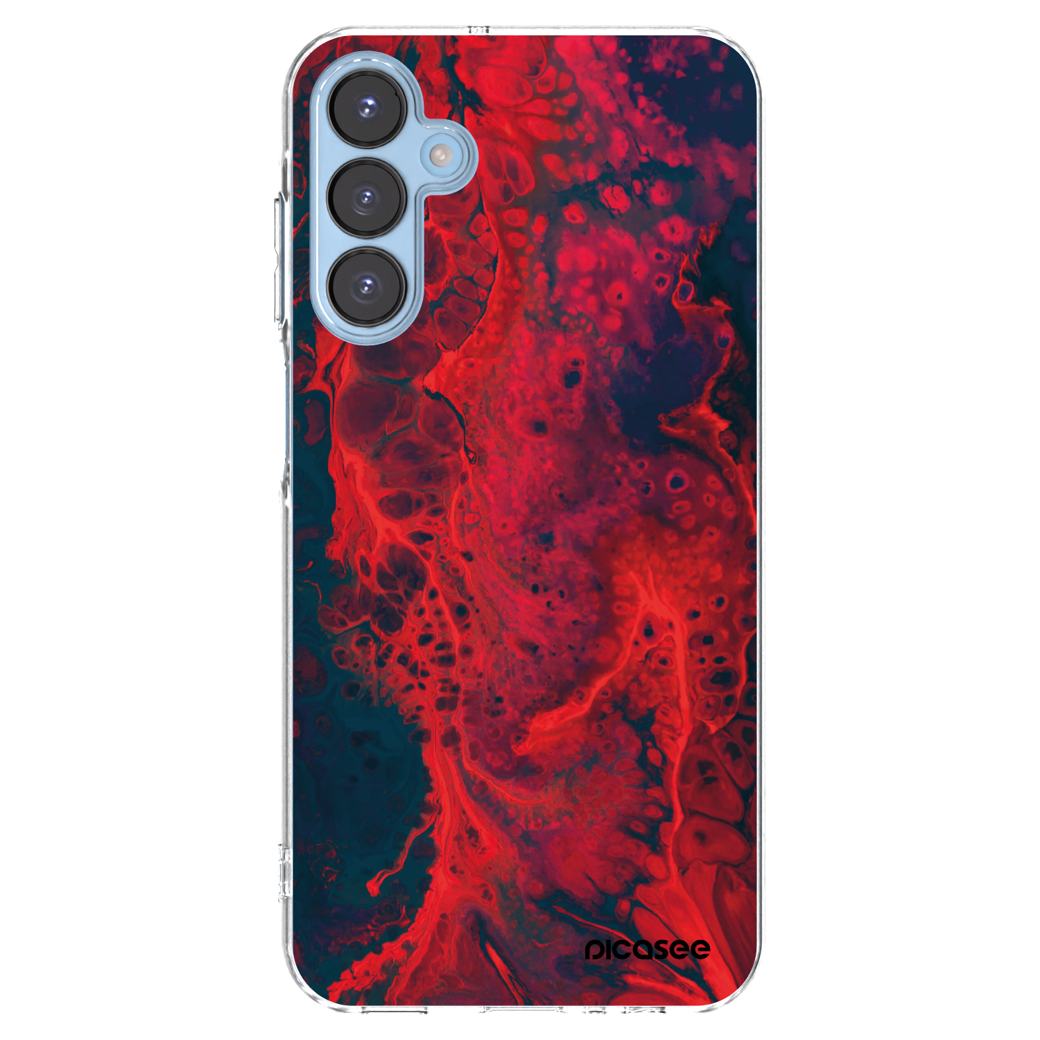 Picasee silikónový prehľadný obal pre Samsung Galaxy A15 A156B 5G - Organic red