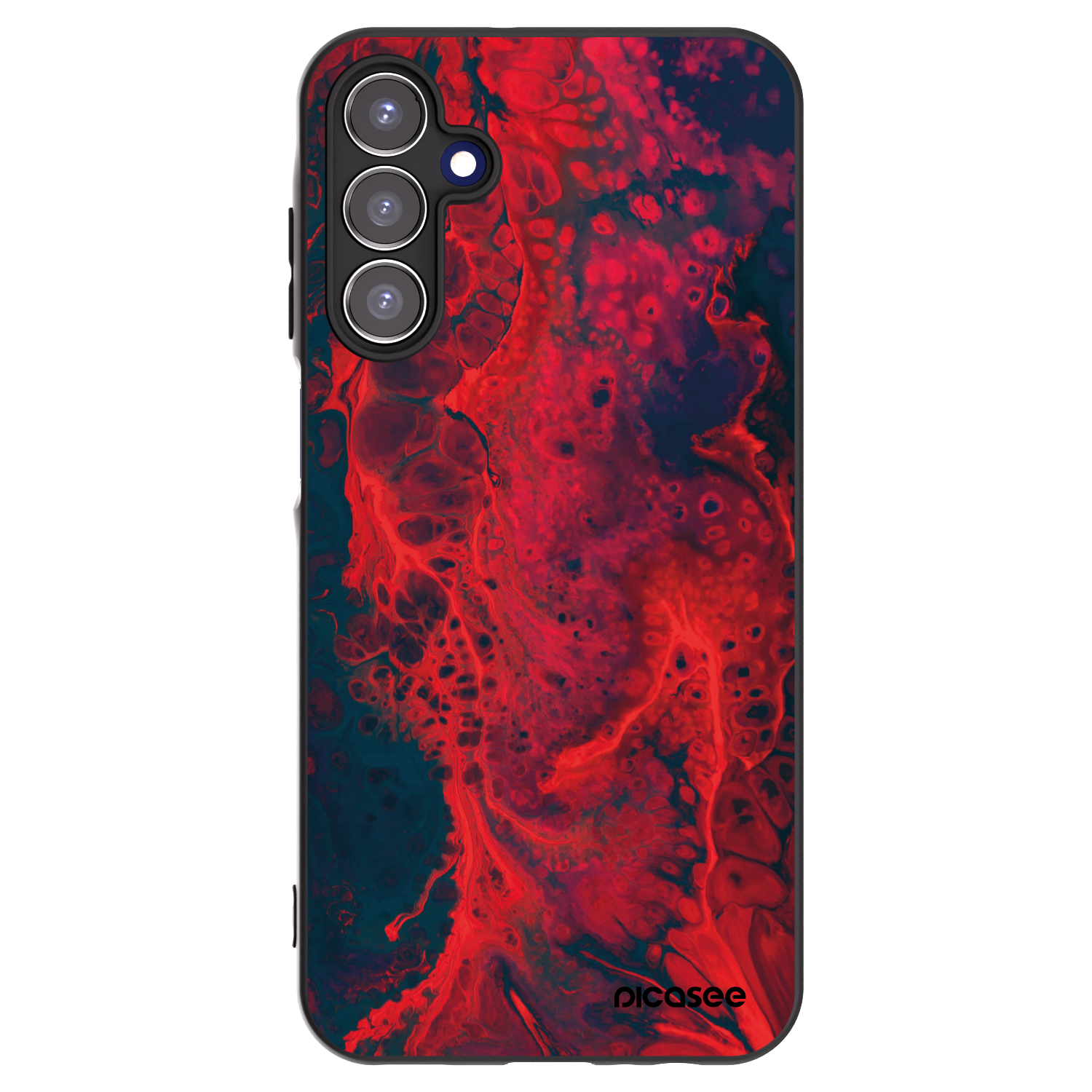 Picasee silikónový čierny obal pre Samsung Galaxy A15 A155F 4G - Organic red