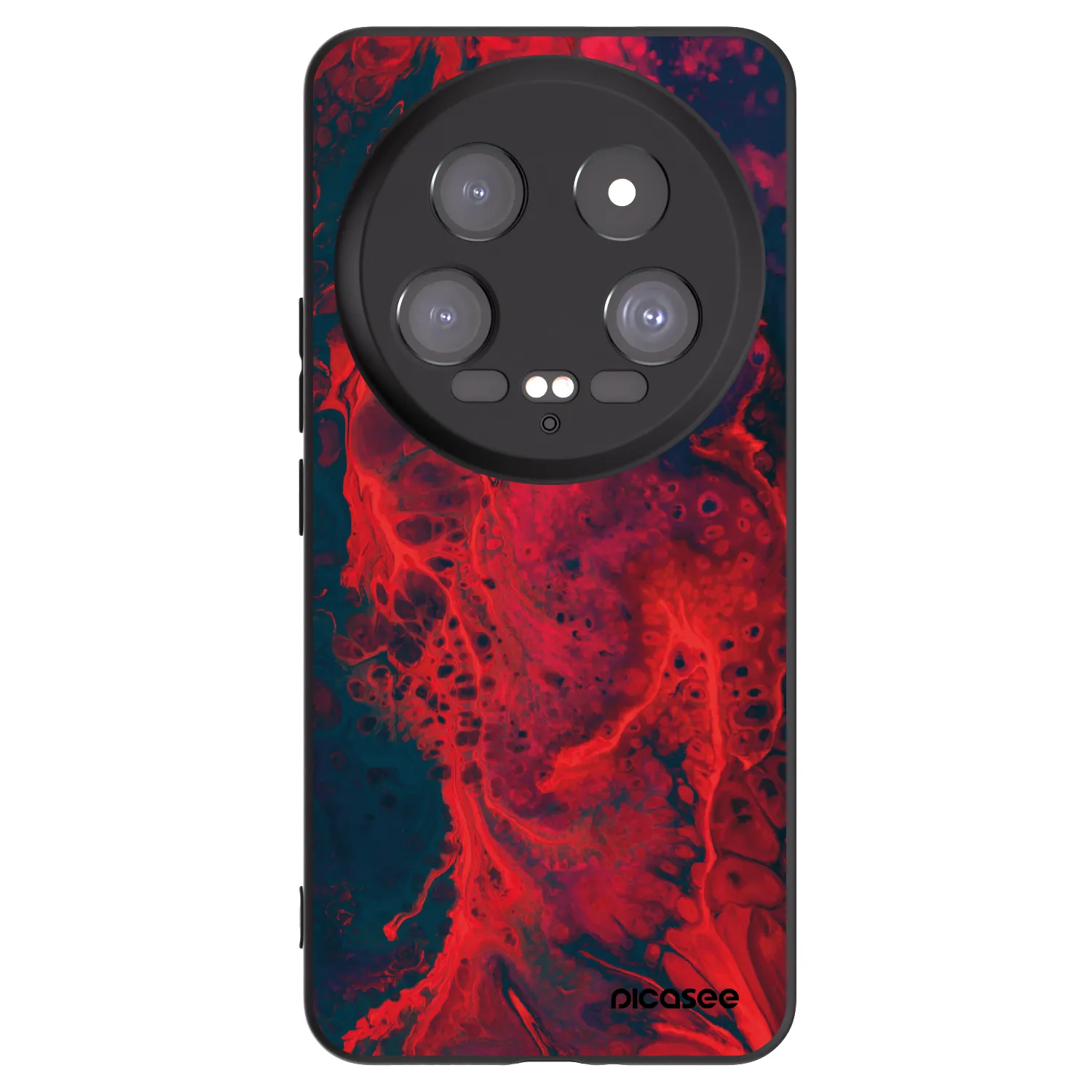 Picasee silikónový čierny obal pre Xiaomi 14 Ultra - Organic red