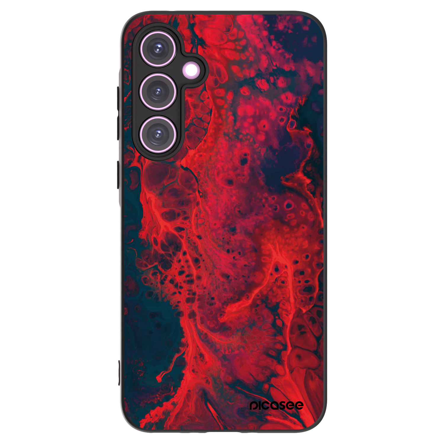 Picasee silikónový čierny obal pre Samsung Galaxy A35 5G A356B - Organic red