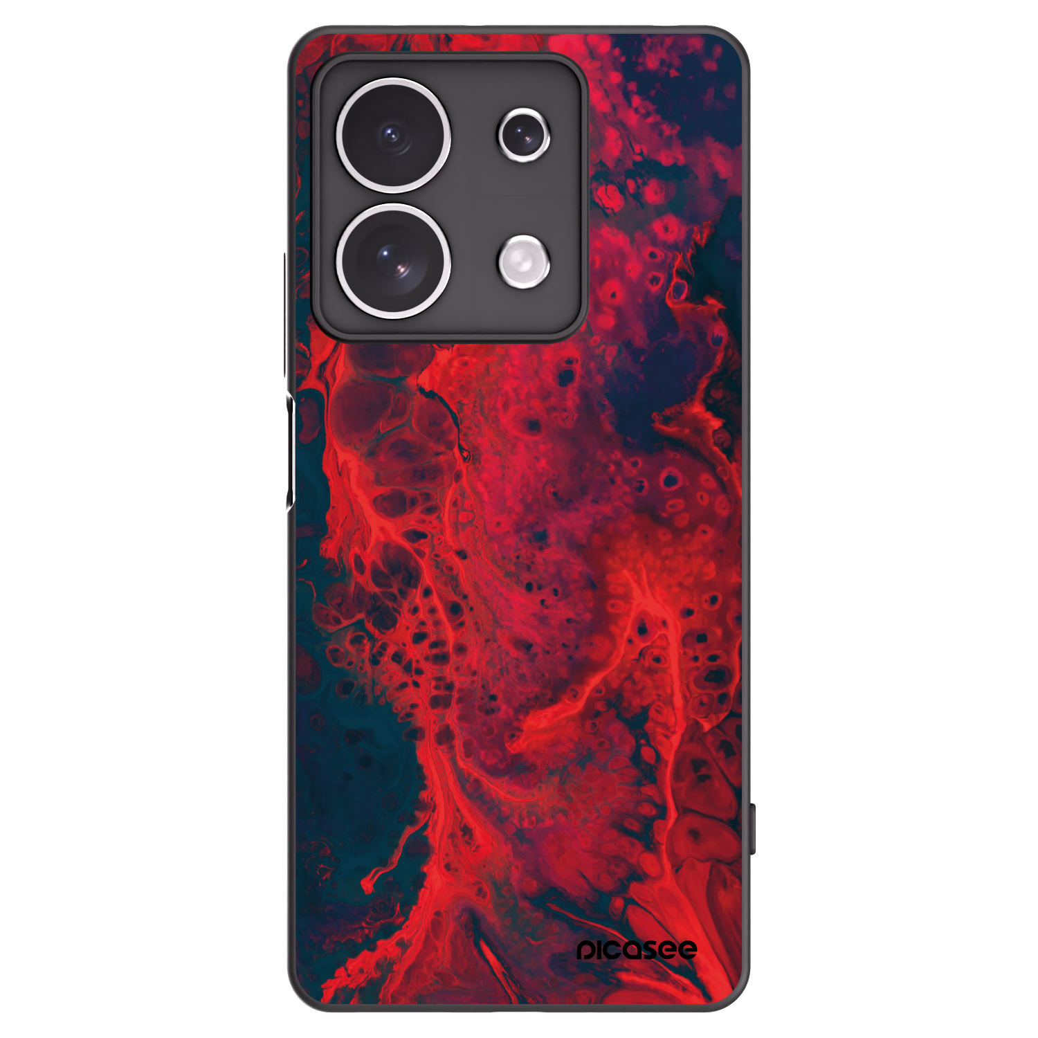 Picasee silikónový čierny obal pre Xiaomi Redmi Note 13 4G - Organic red