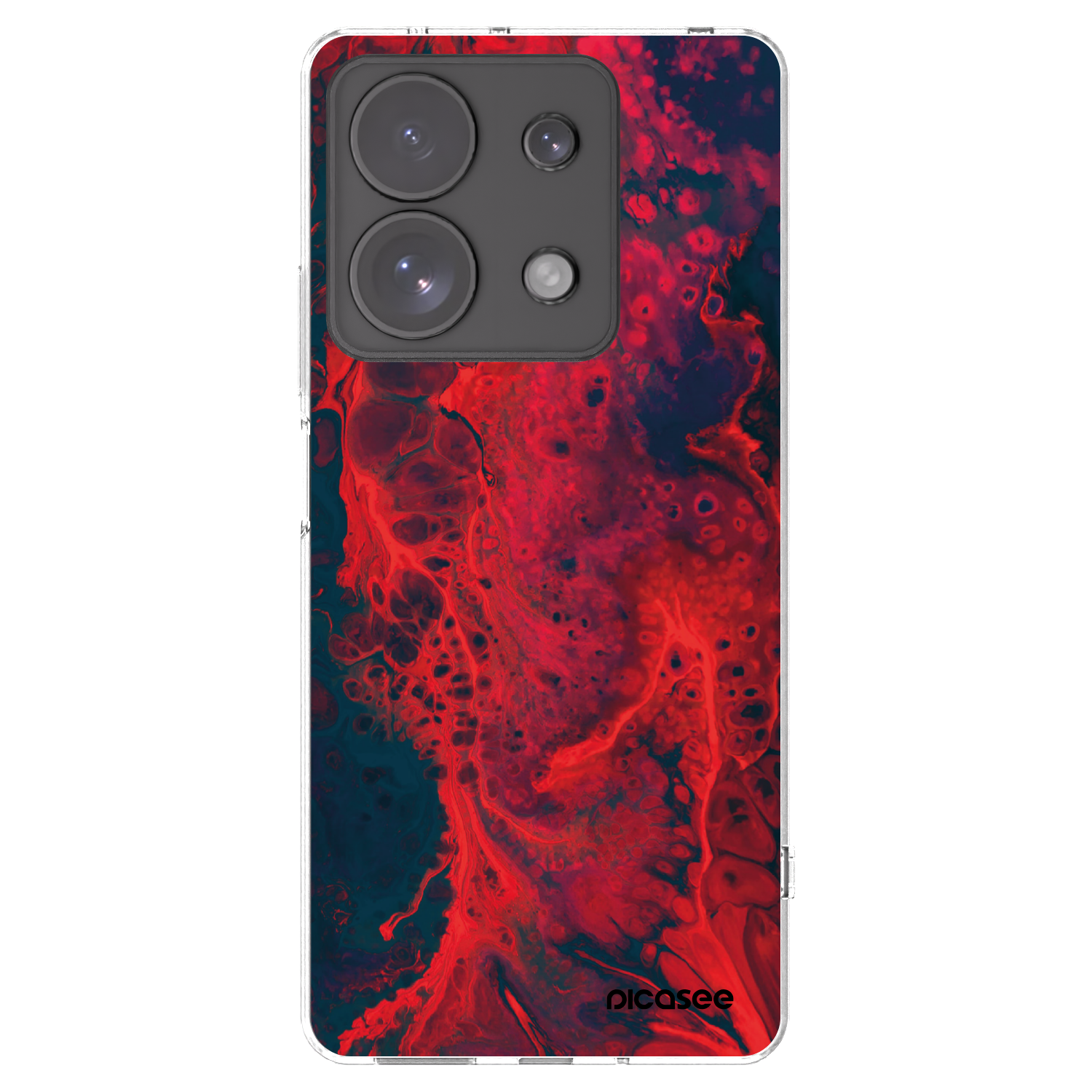 Silikónový prehľadný obal pre Xiaomi Redmi Note 13 Pro 4G - Organic red