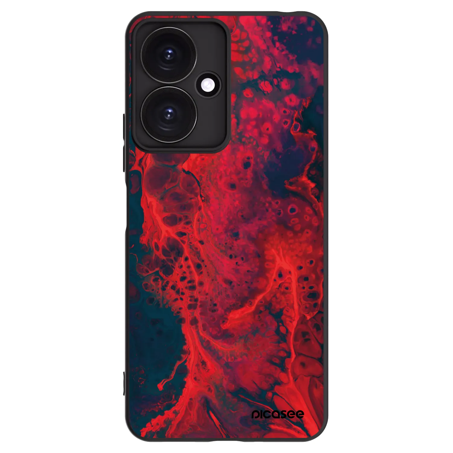 Picasee silikónový čierny obal pre Xiaomi Redmi 13C 5G - Organic red