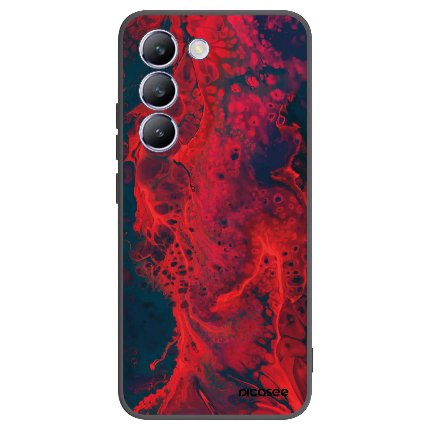 Picasee silikónový čierny obal pre Vivo V40 SE 5G - Organic red