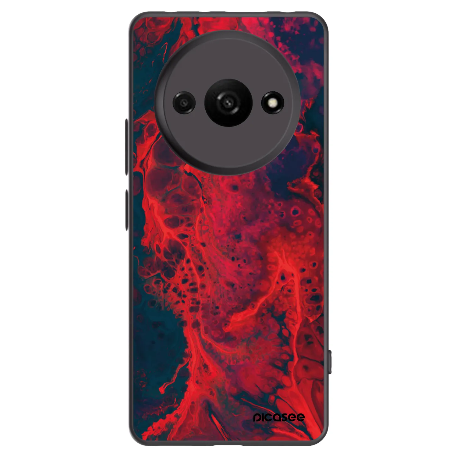 Picasee silikónový čierny obal pre Xiaomi Redmi A3 - Organic red