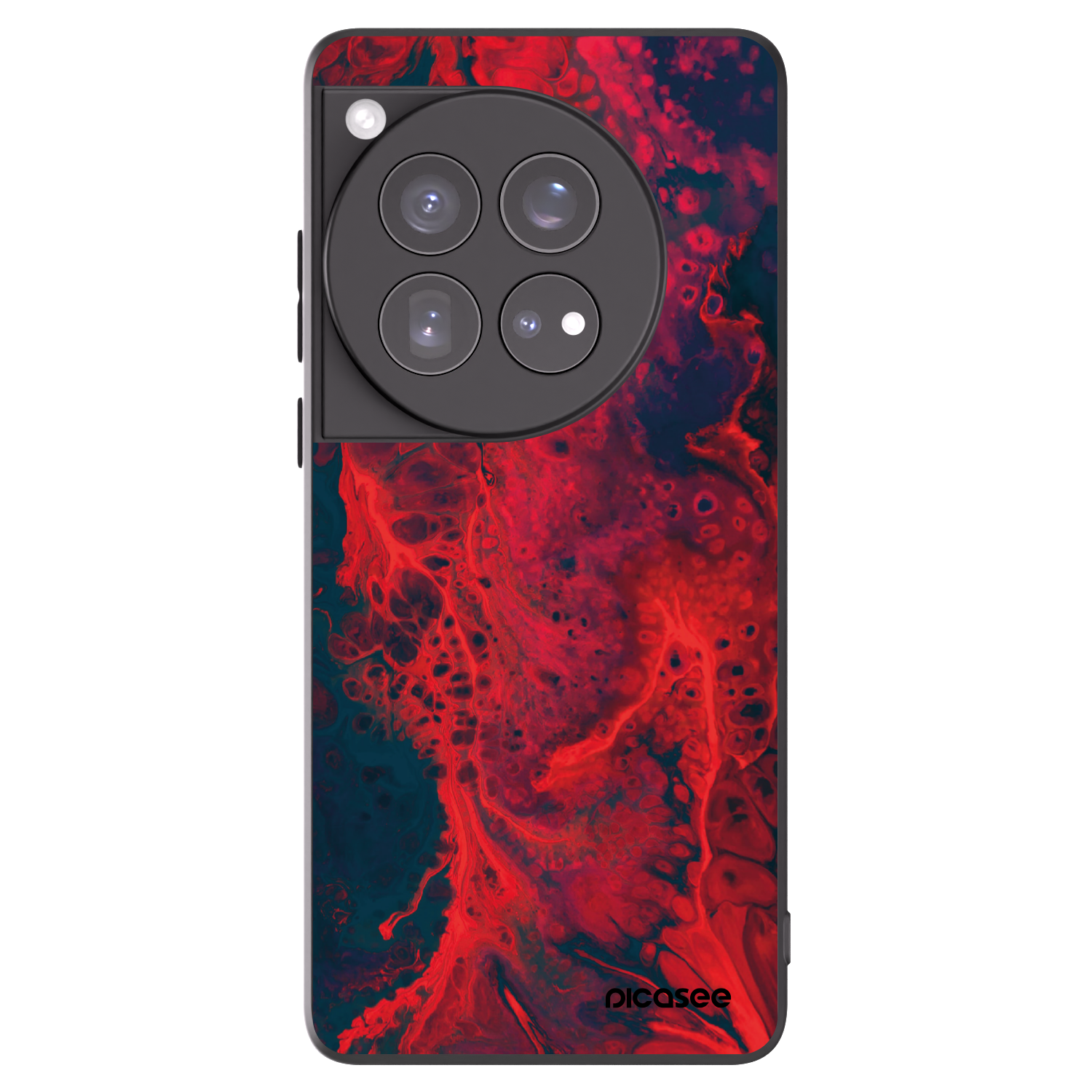 Silikónový čierny obal pre OnePlus 12 5G - Organic red