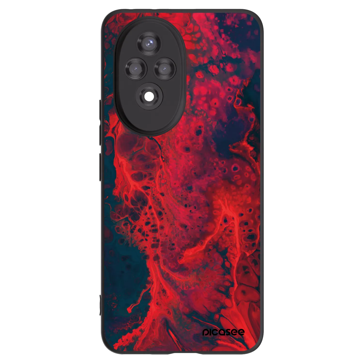 Picasee silikónový čierny obal pre Honor 200 Pro 5G - Organic red