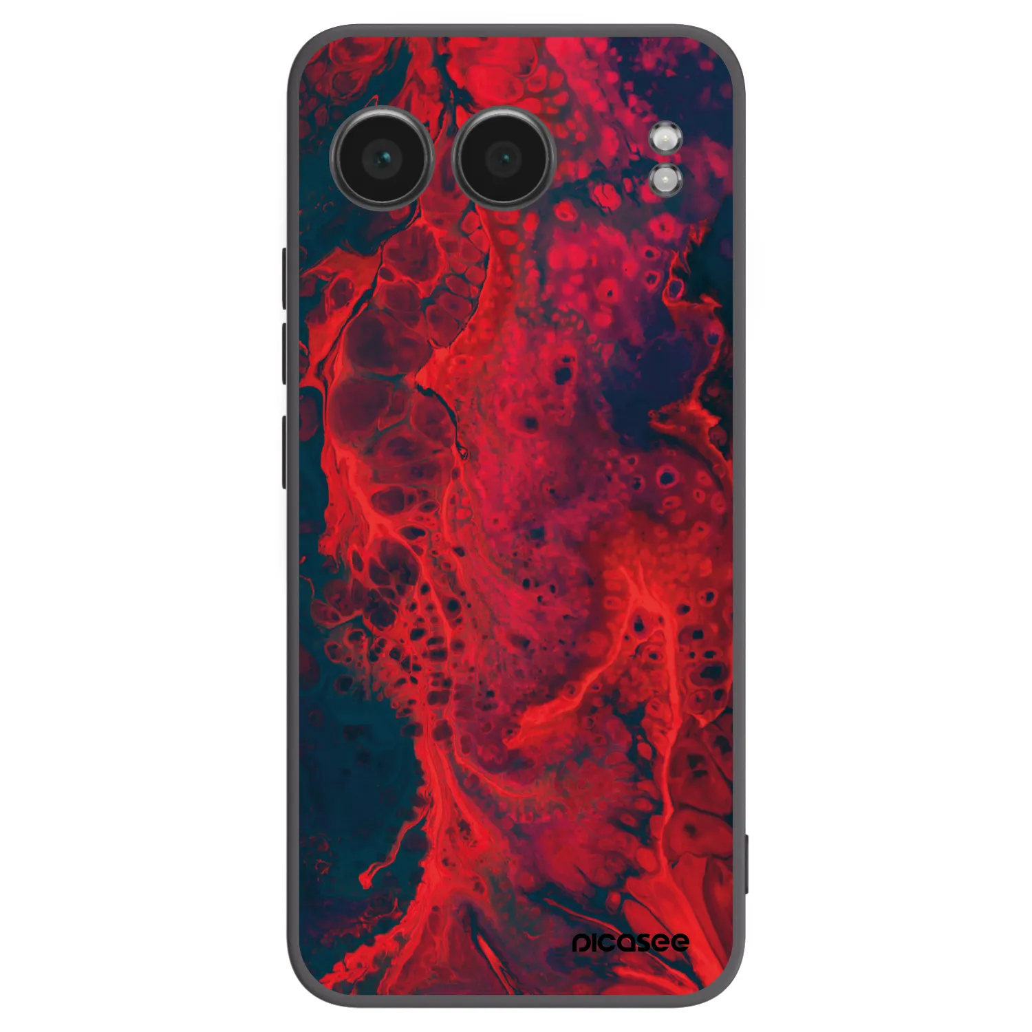 Picasee silikónový čierny obal pre OnePlus Nord 4 - Organic red