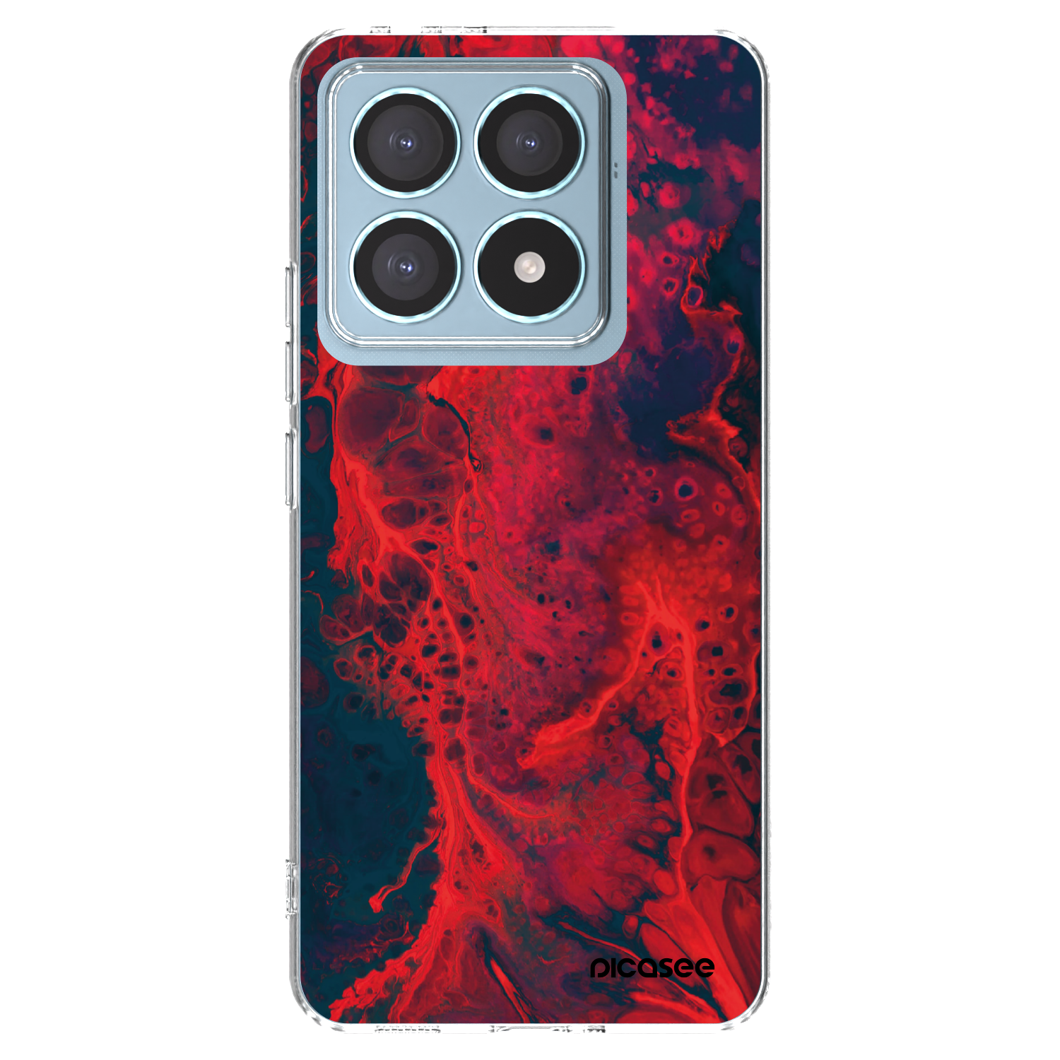 Picasee silikónový prehľadný obal pre Xiaomi 14T Pro - Organic red