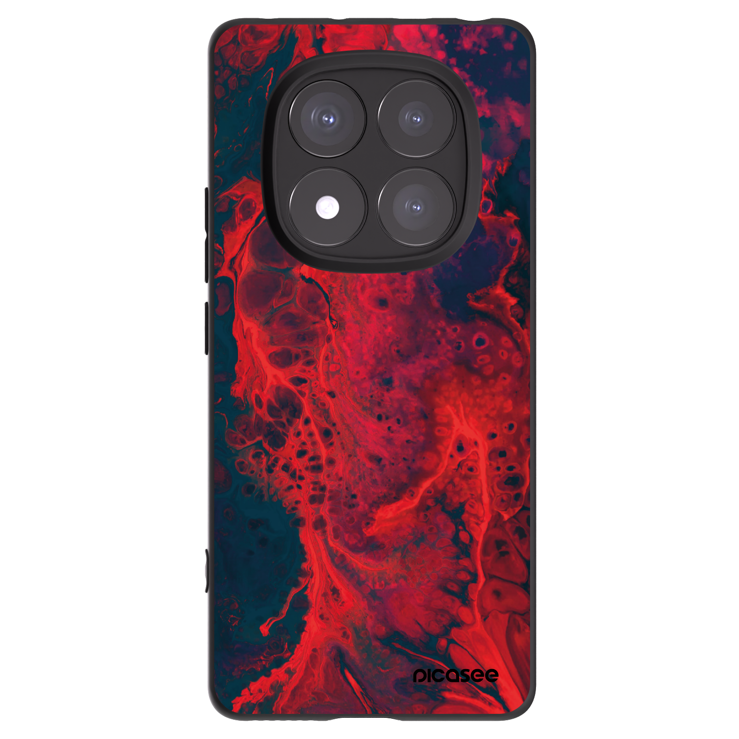 Silikónový čierny obal pre Xiaomi Redmi Note 14 Pro+ 5G - Organic red