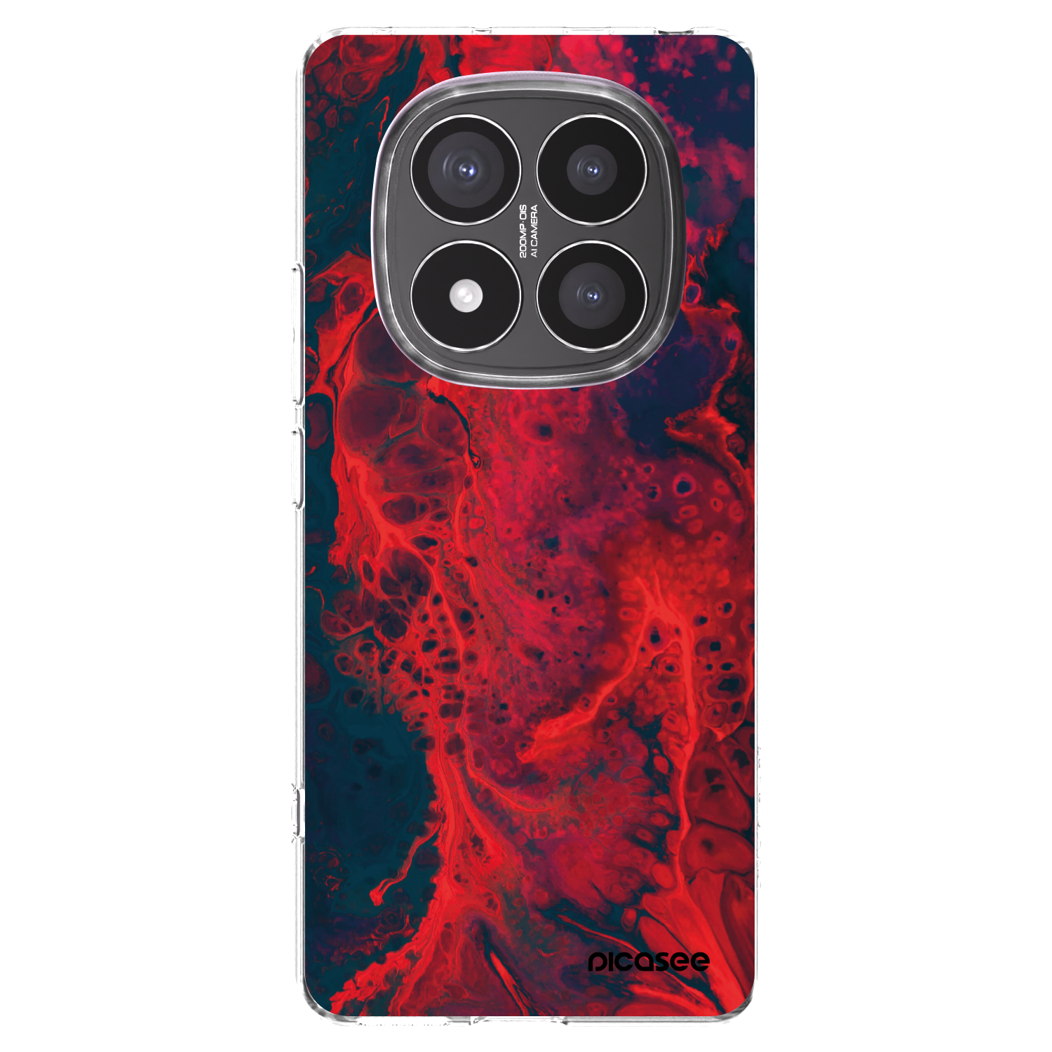 Silikónový prehľadný obal pre Xiaomi Redmi Note 14 Pro+ 5G - Organic red