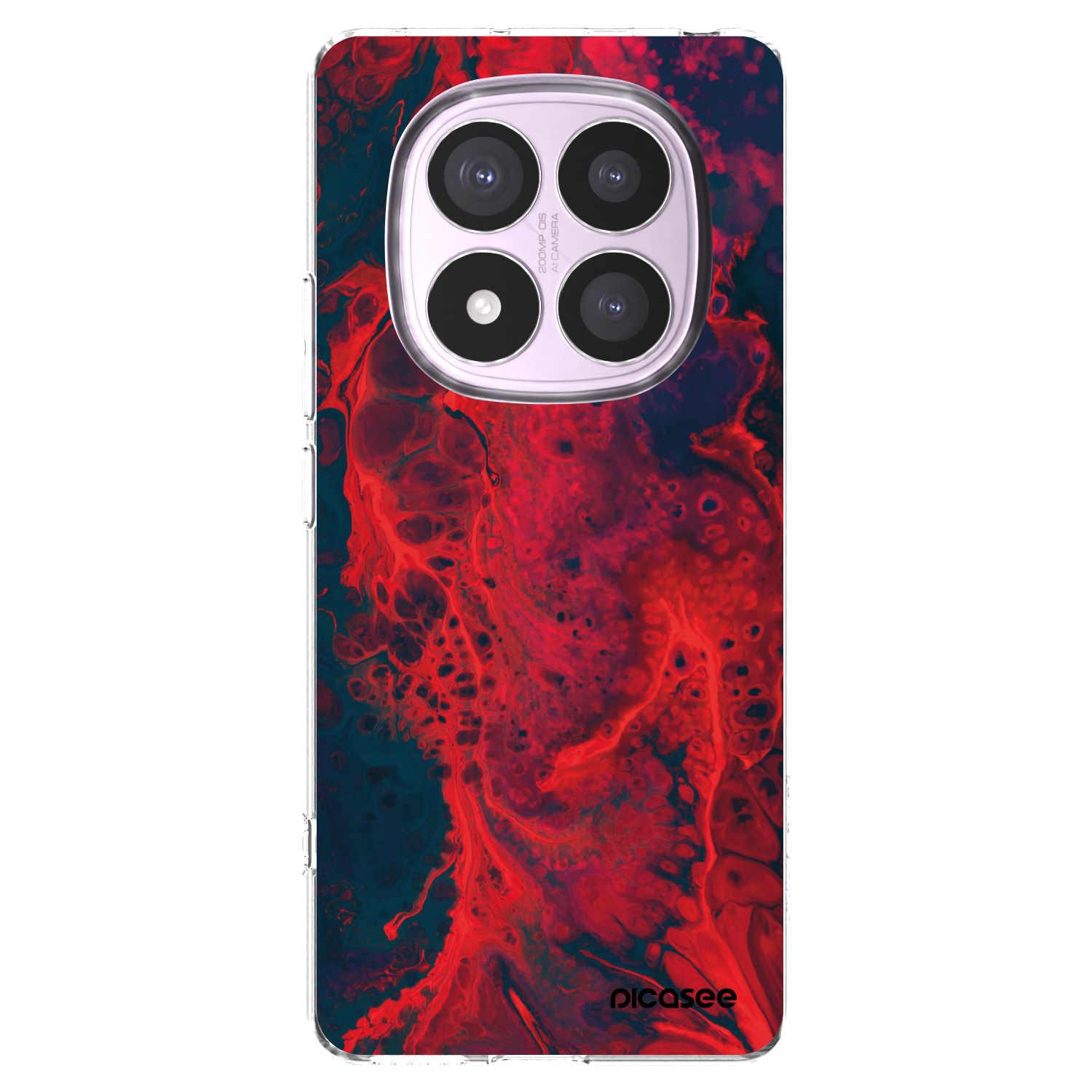 Silikónový prehľadný obal pre Xiaomi Redmi Note 14 Pro 5G - Organic red