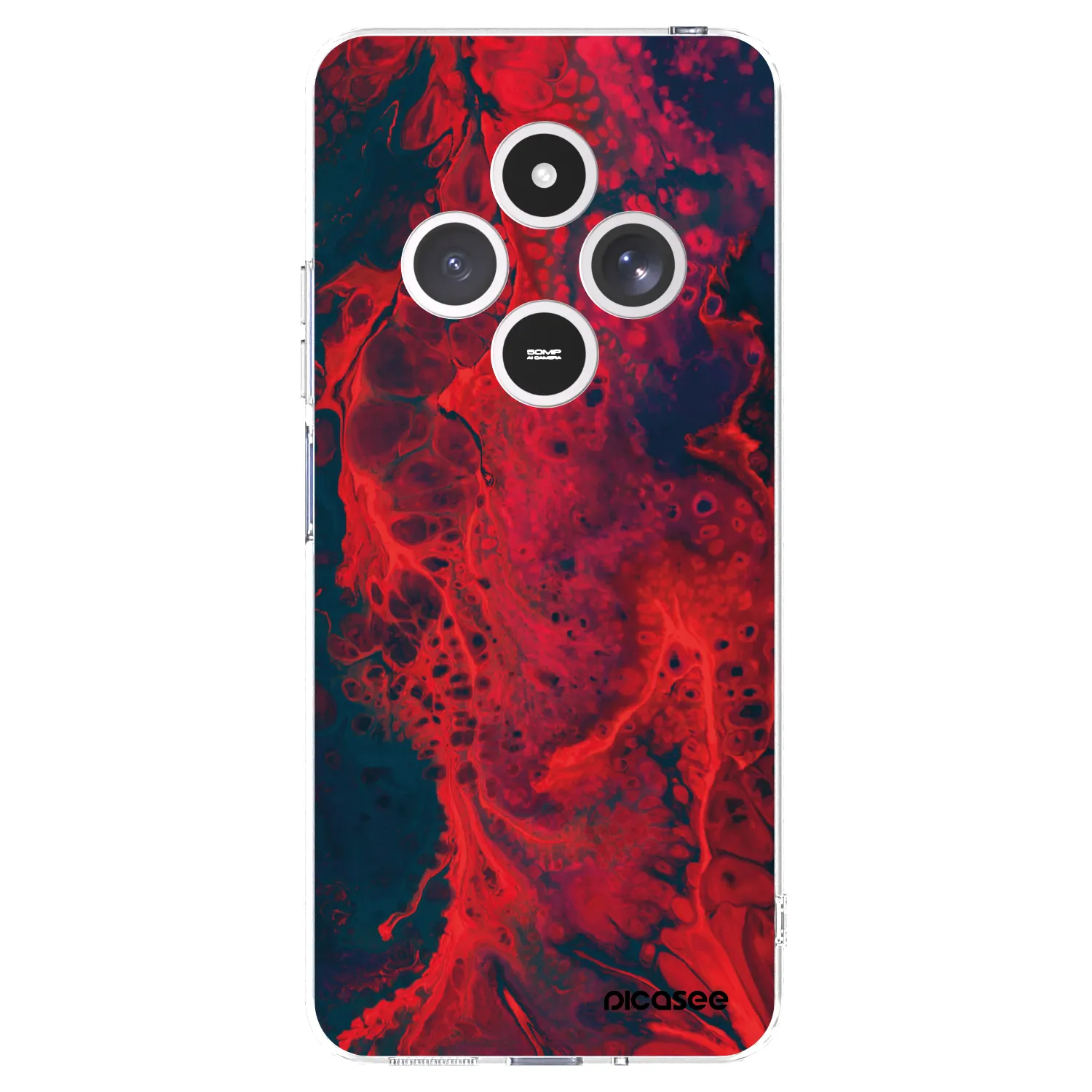 Picasee silikónový prehľadný obal pre Xiaomi Redmi 14C - Organic red