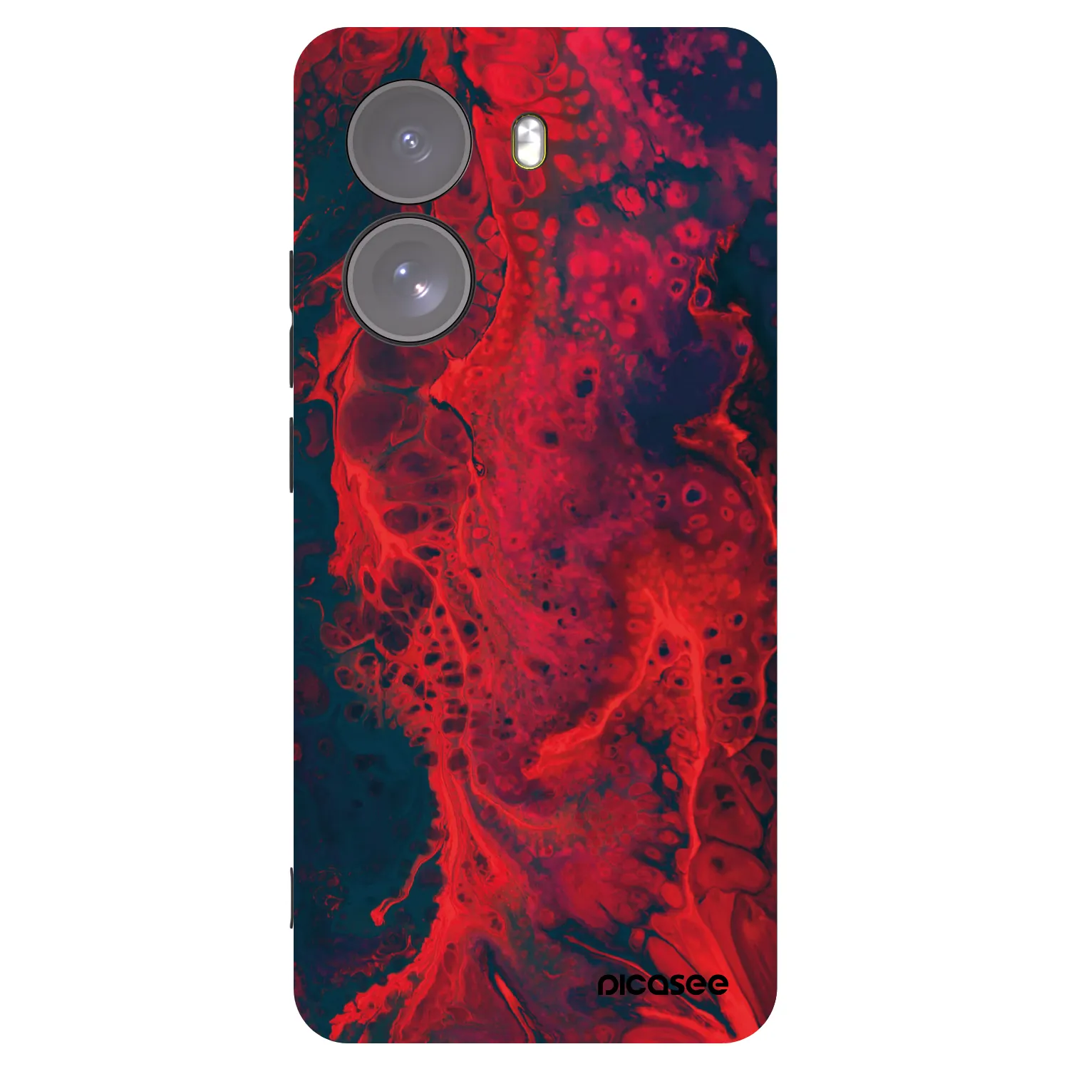 Picasee silikónový čierny obal pre Xiaomi Poco X7 - Organic red