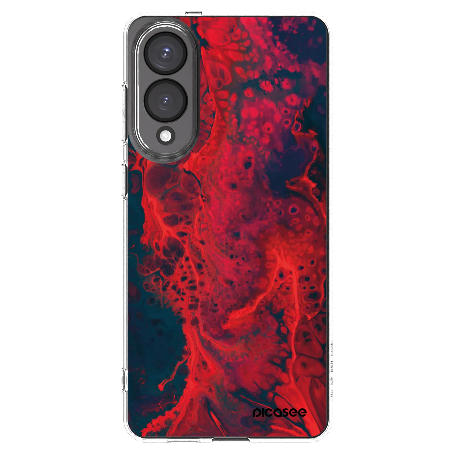 Silikónový prehľadný obal pre Samsung Galaxy S25 Edge 5G - Organic red