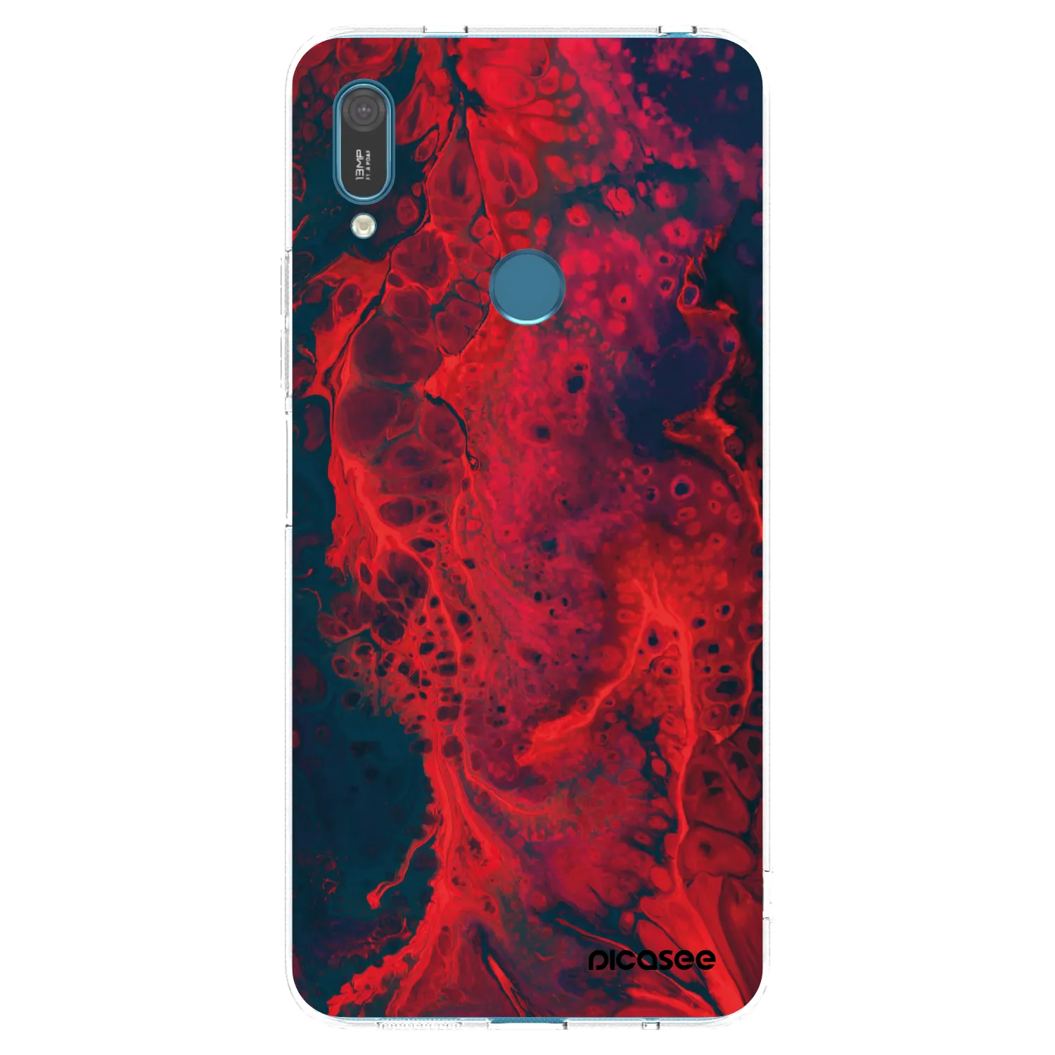 Picasee silikónový prehľadný obal pre Huawei Y7 2019 - Organic red