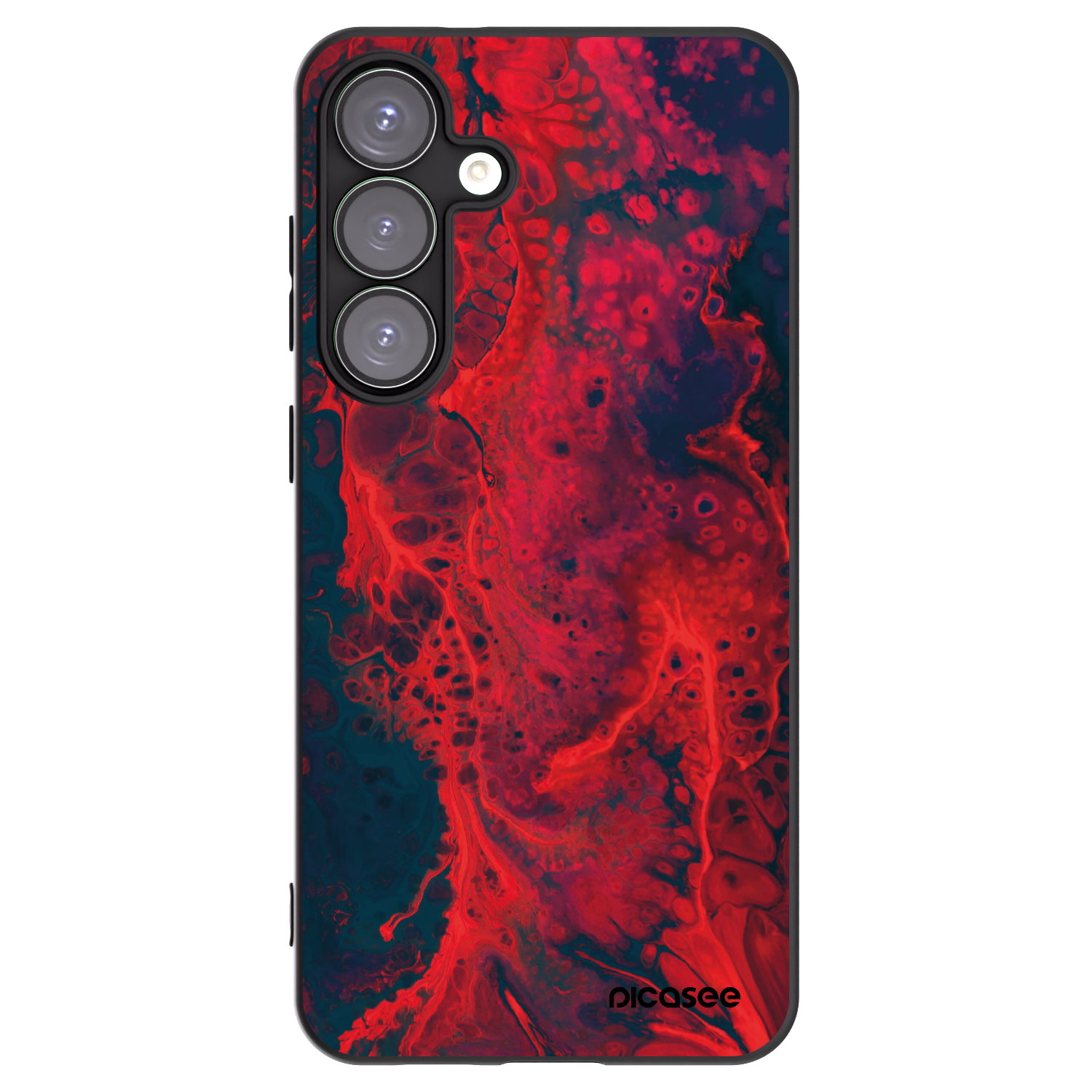 Picasee silikónový čierny obal pre Samsung Galaxy S25+ 5G - Organic red