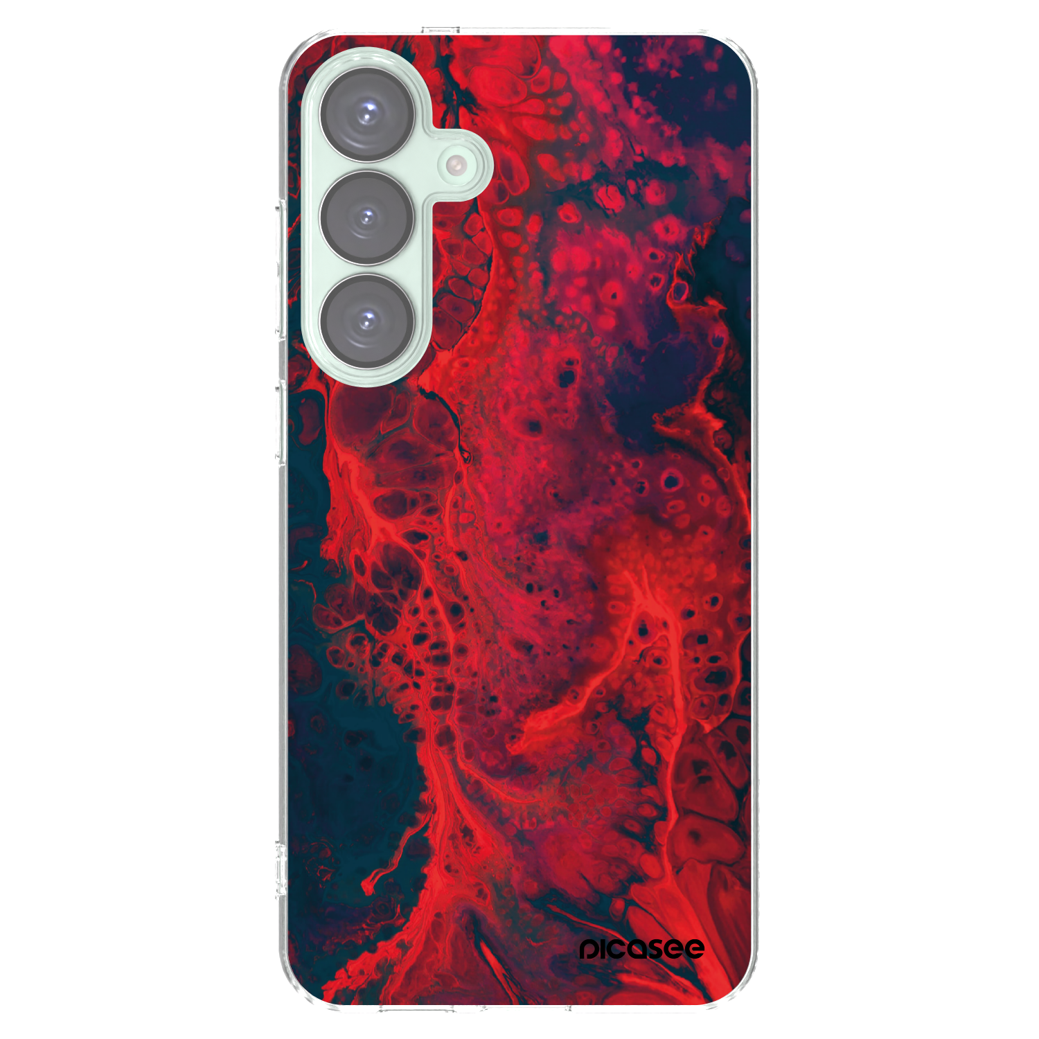 Picasee silikónový prehľadný obal pre Samsung Galaxy S25+ 5G - Organic red
