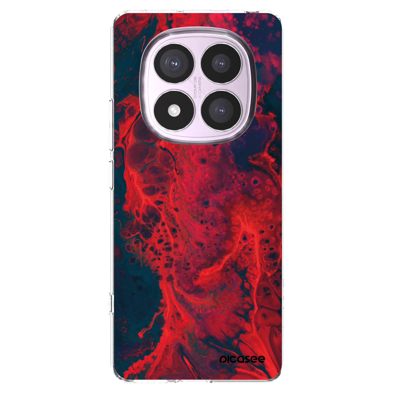 Silikónový prehľadný obal pre Xiaomi Redmi Note 14 Pro 4G - Organic red