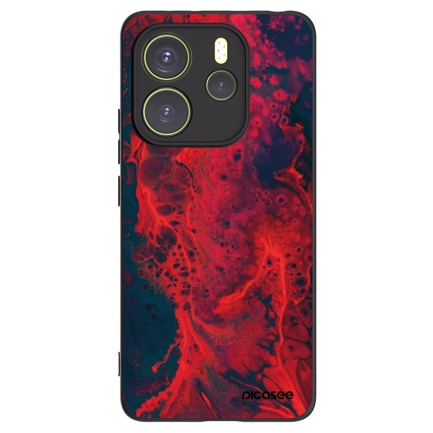 Picasee silikónový čierny obal pre Xiaomi Redmi Note 14 4G - Organic red