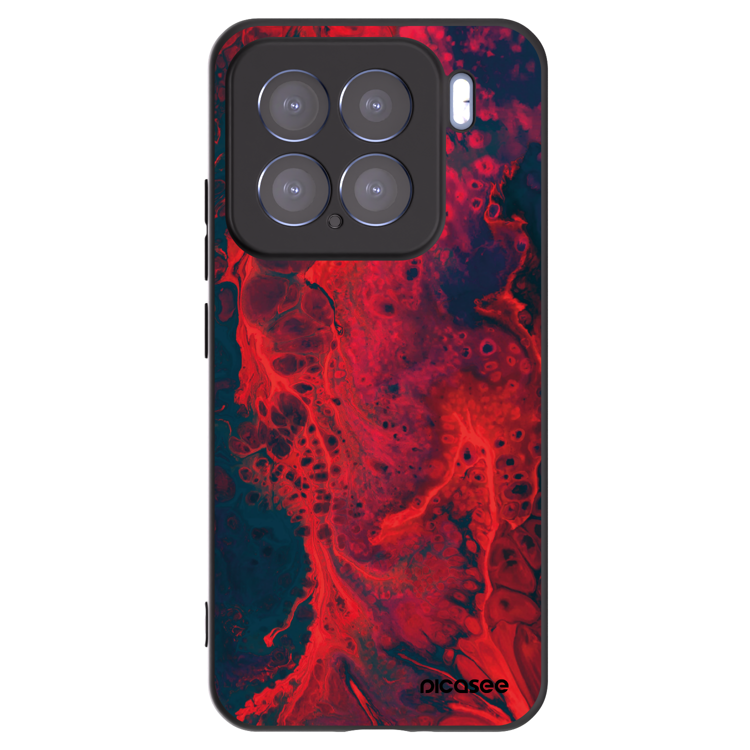 Silikónový čierny obal pre Xiaomi 15 - Organic red