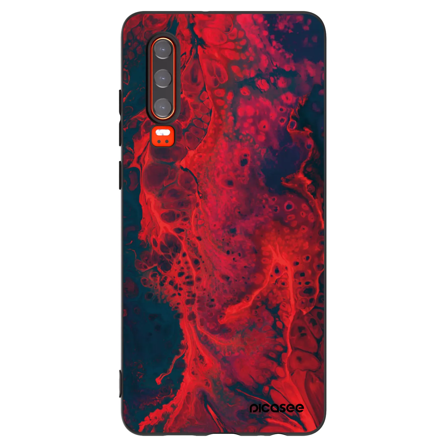 Picasee silikónový čierny obal pre Huawei P30 - Organic red