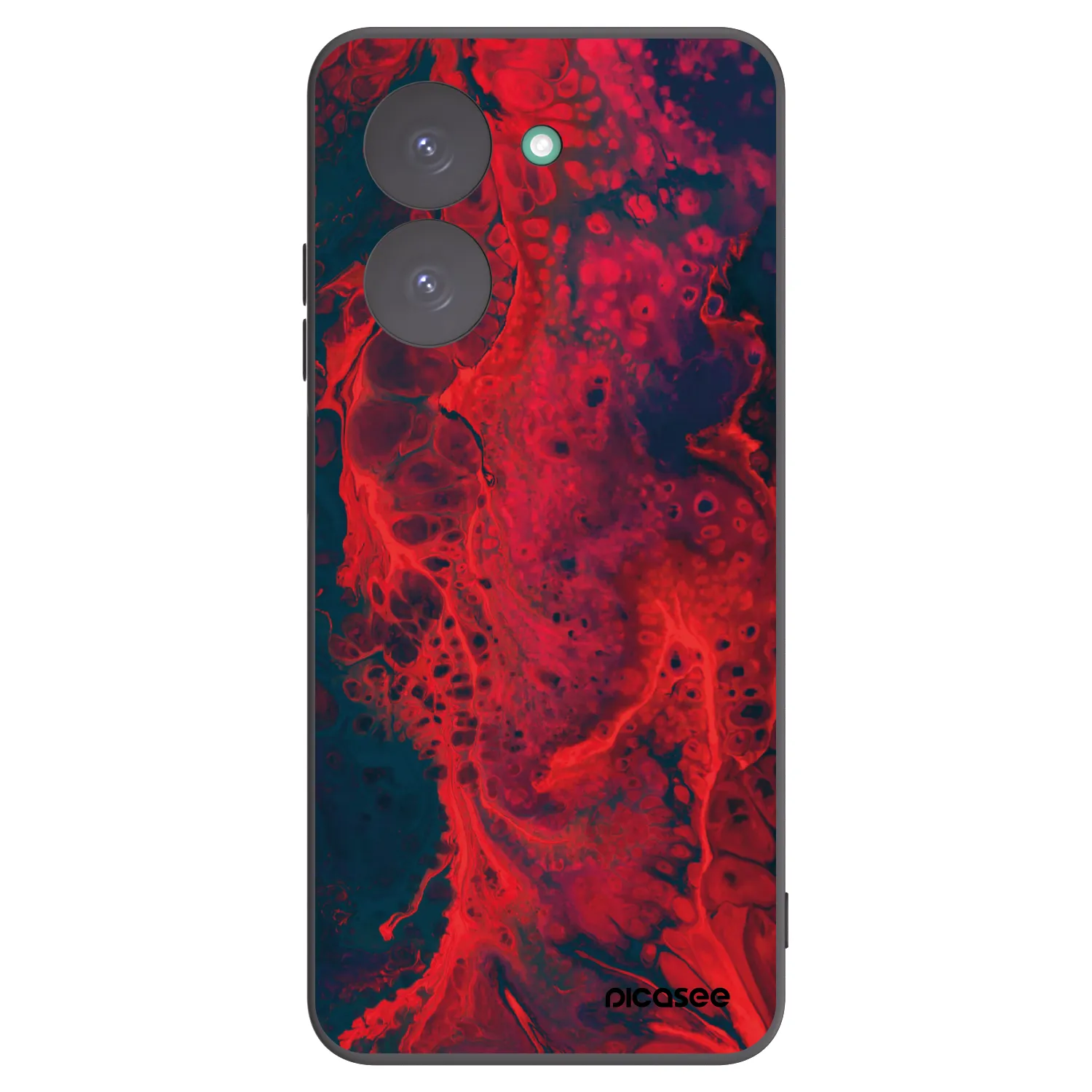 Picasee silikónový čierny obal pre Xiaomi Redmi A5 - Organic red