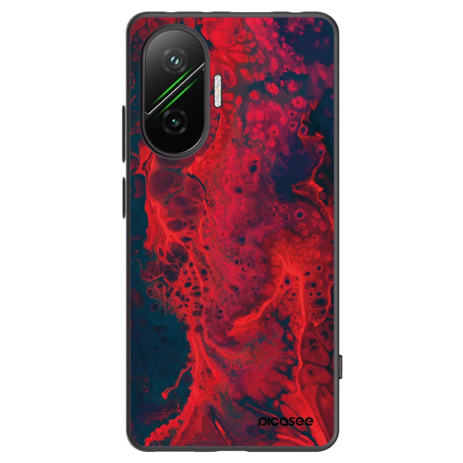 Silikónový čierny obal pre Xiaomi Poco F7 Pro 5G - Organic red