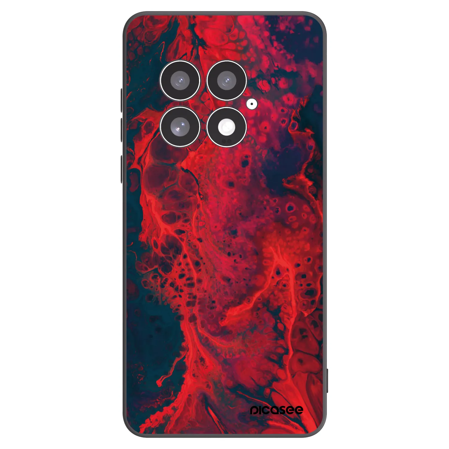 Picasee silikónový čierny obal pre OnePlus 13 5G - Organic red