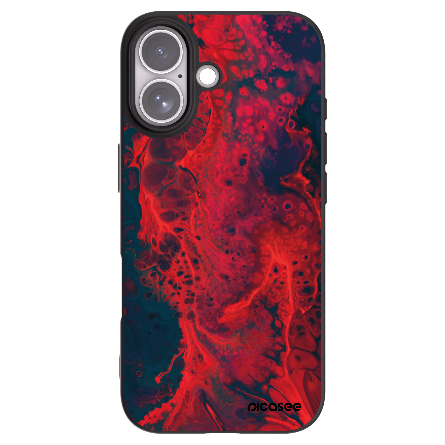 Picasee silikónový čierny obal pre Apple iPhone 17 - Organic red