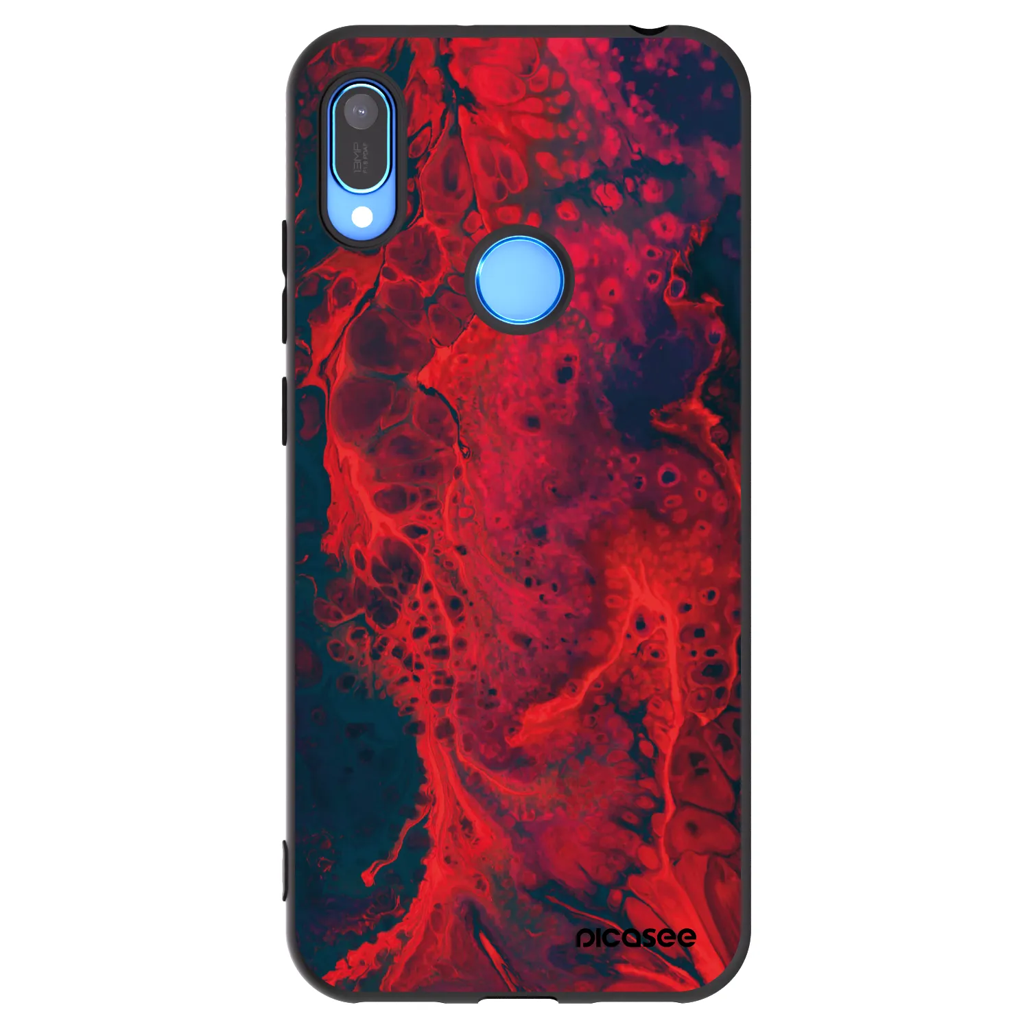 Picasee silikónový čierny obal pre Huawei Y6 2019 - Organic red