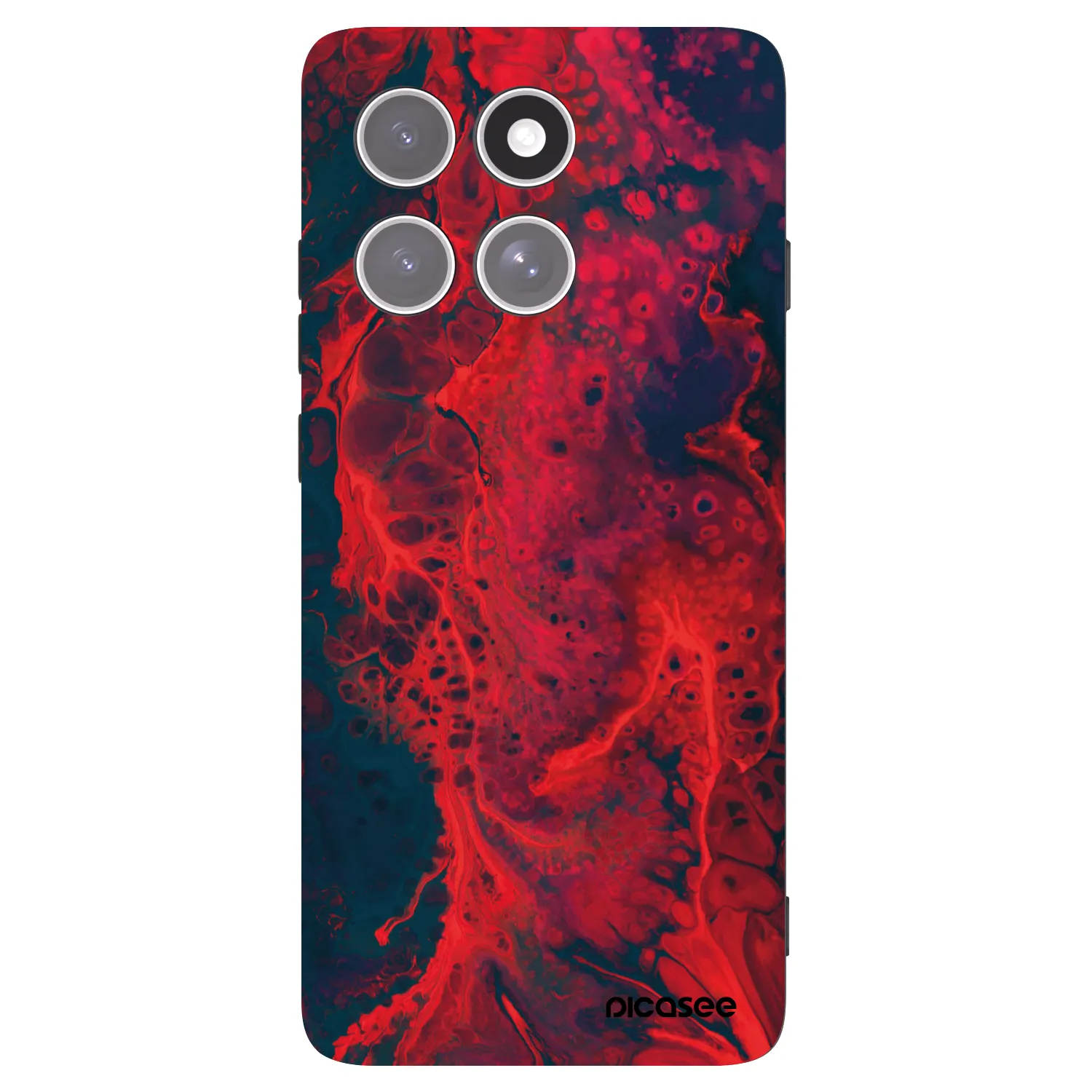 Picasee silikónový čierny obal pre Motorola Edge 60 Pro - Organic red
