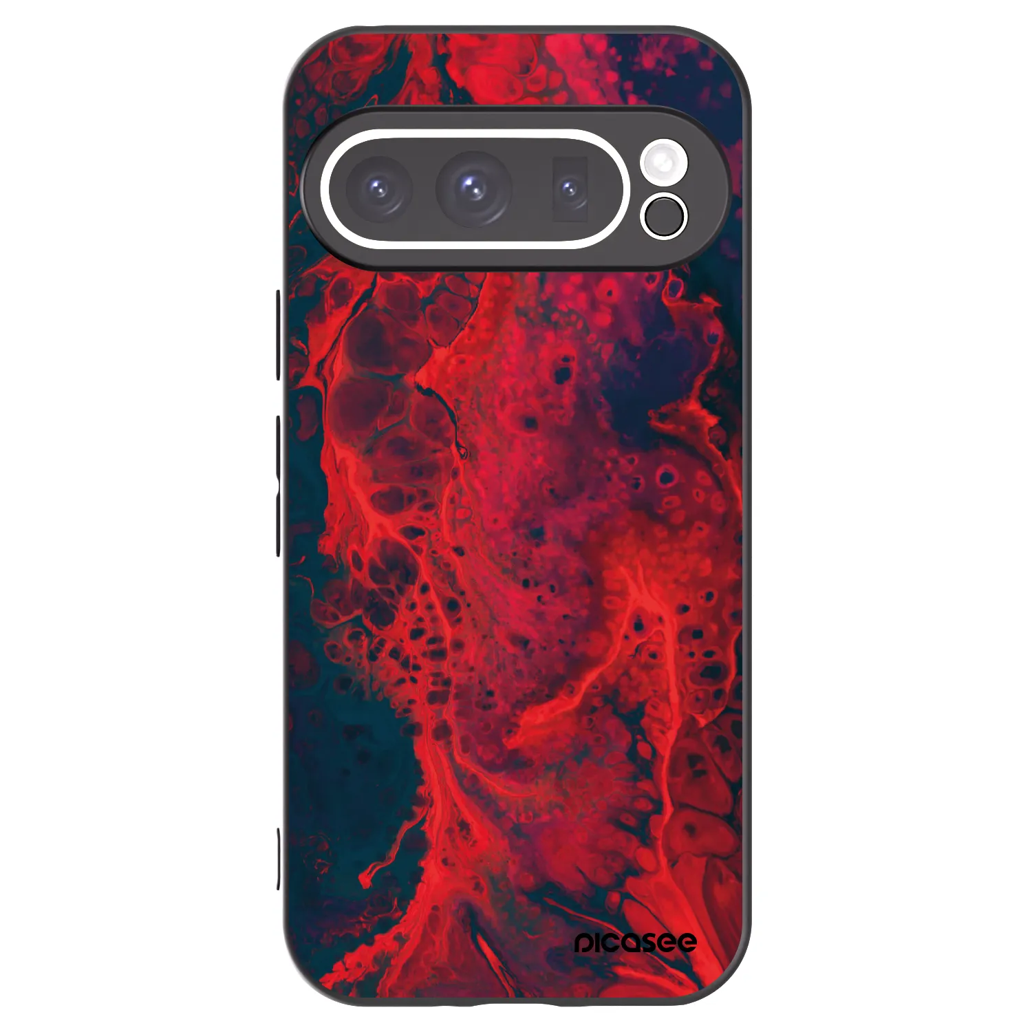 Picasee silikónový čierny obal pre Google Pixel 9 Pro XL - Organic red