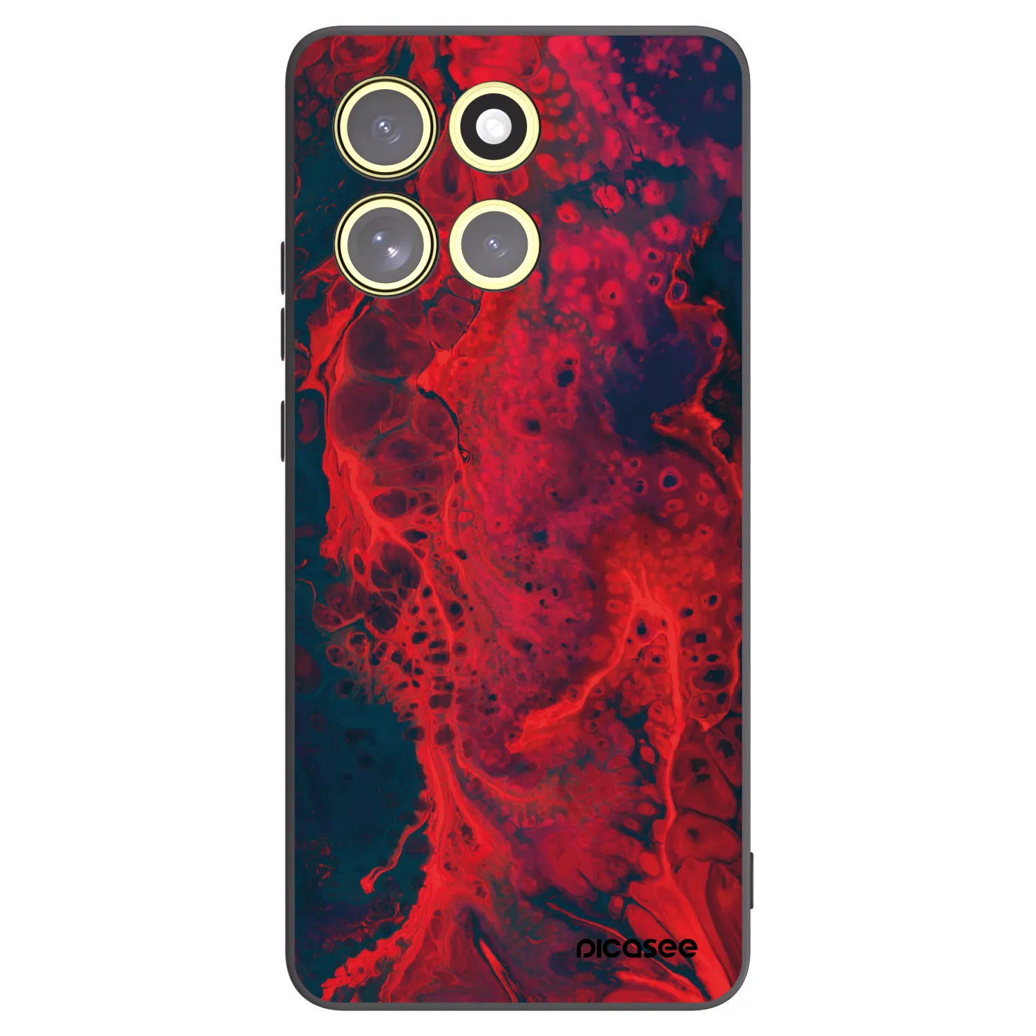 Picasee silikónový čierny obal pre Motorola Moto G86 5G - Organic red