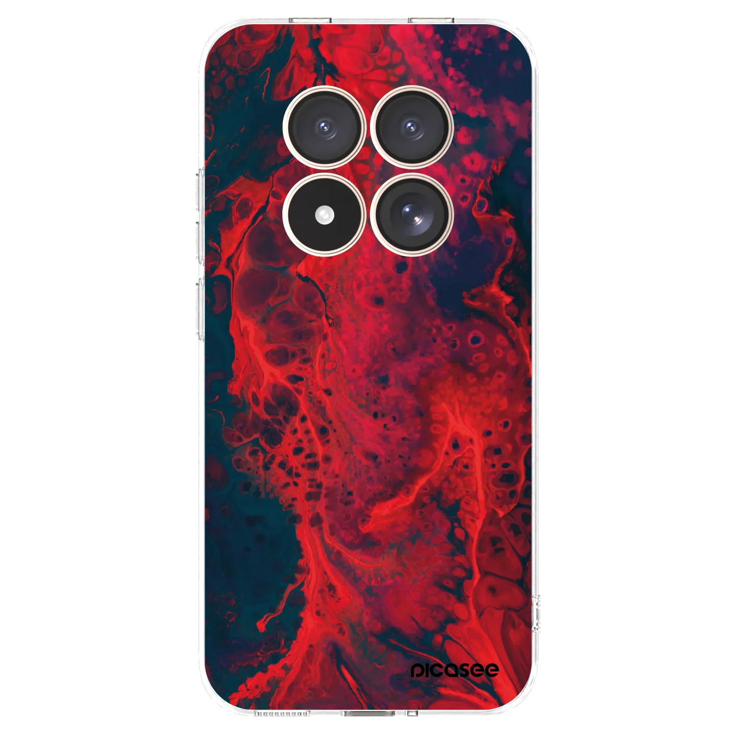 Picasee silikónový prehľadný obal pre Xiaomi Redmi Note 15 Pro 4G - Organic red