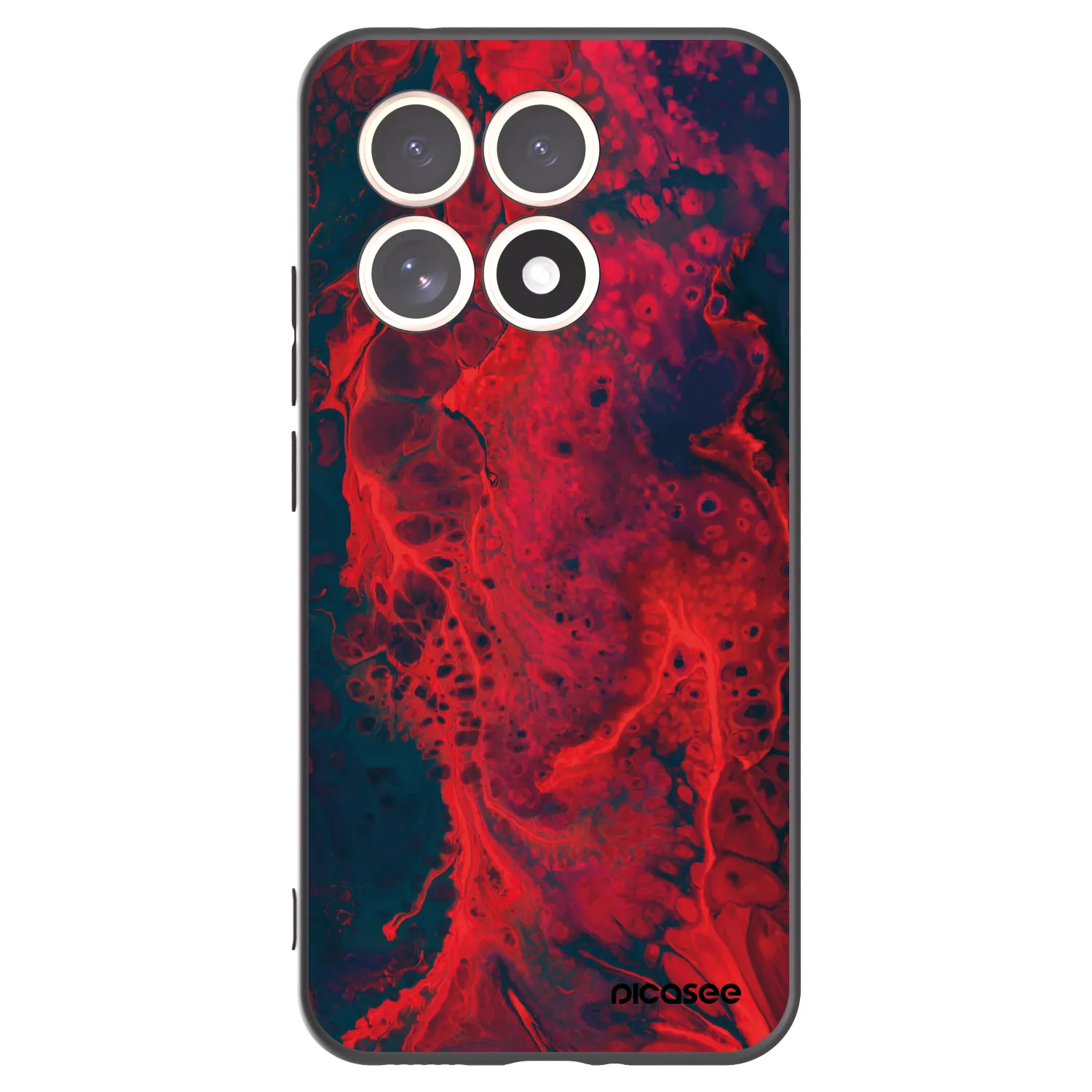 Picasee silikónový čierny obal pre Xiaomi 15T - Organic red